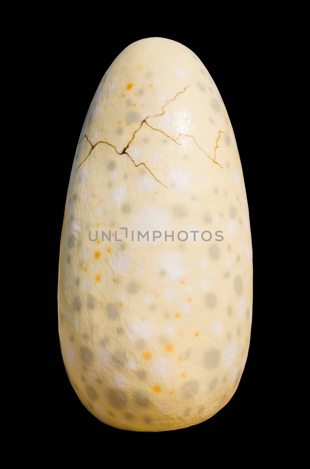 Jurassic park - set of dinosaurs - dinosaur egg isolated on black background with clipping paths