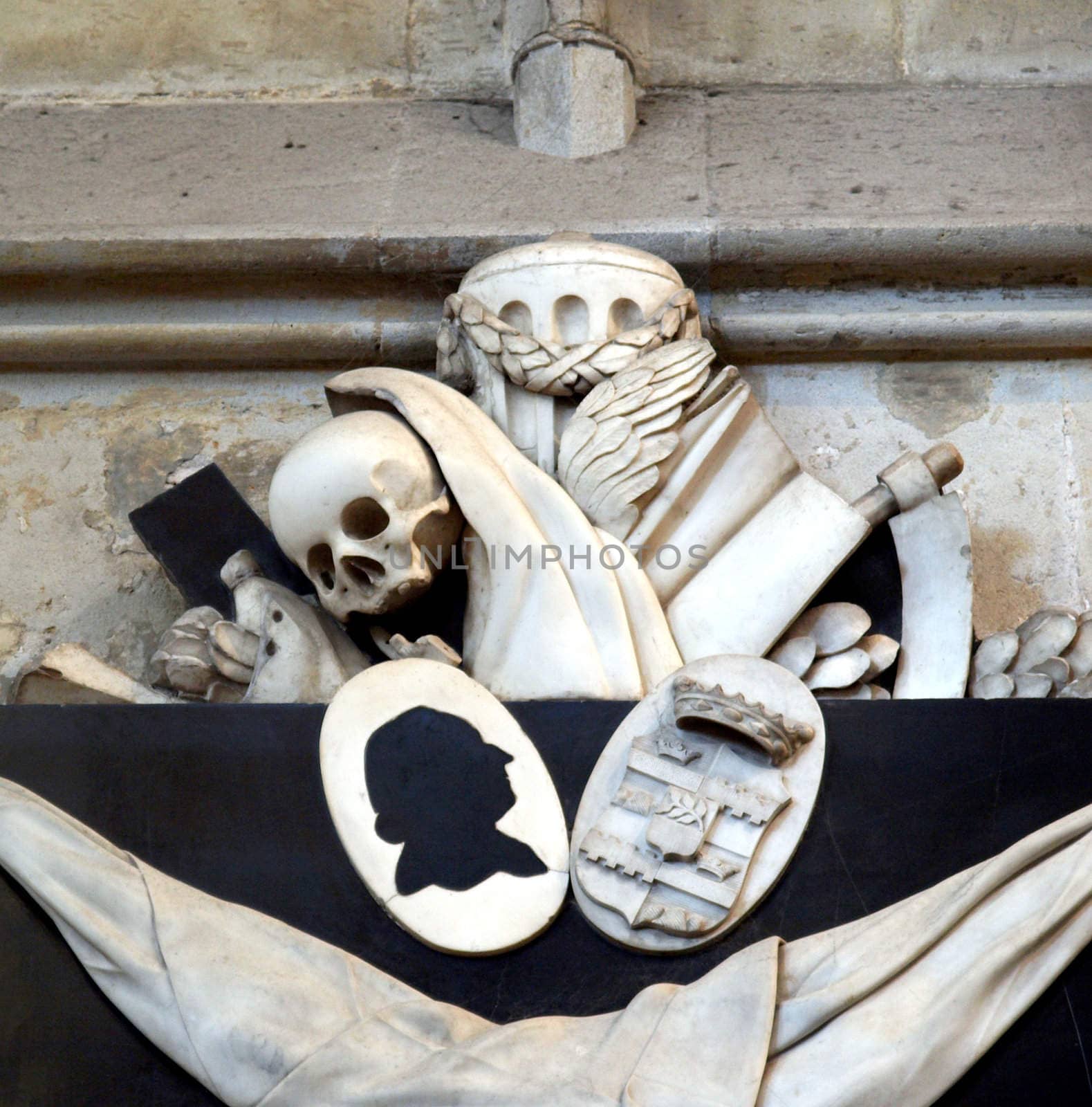 Memento mori - skull, reaper sickle by claudiodivizia