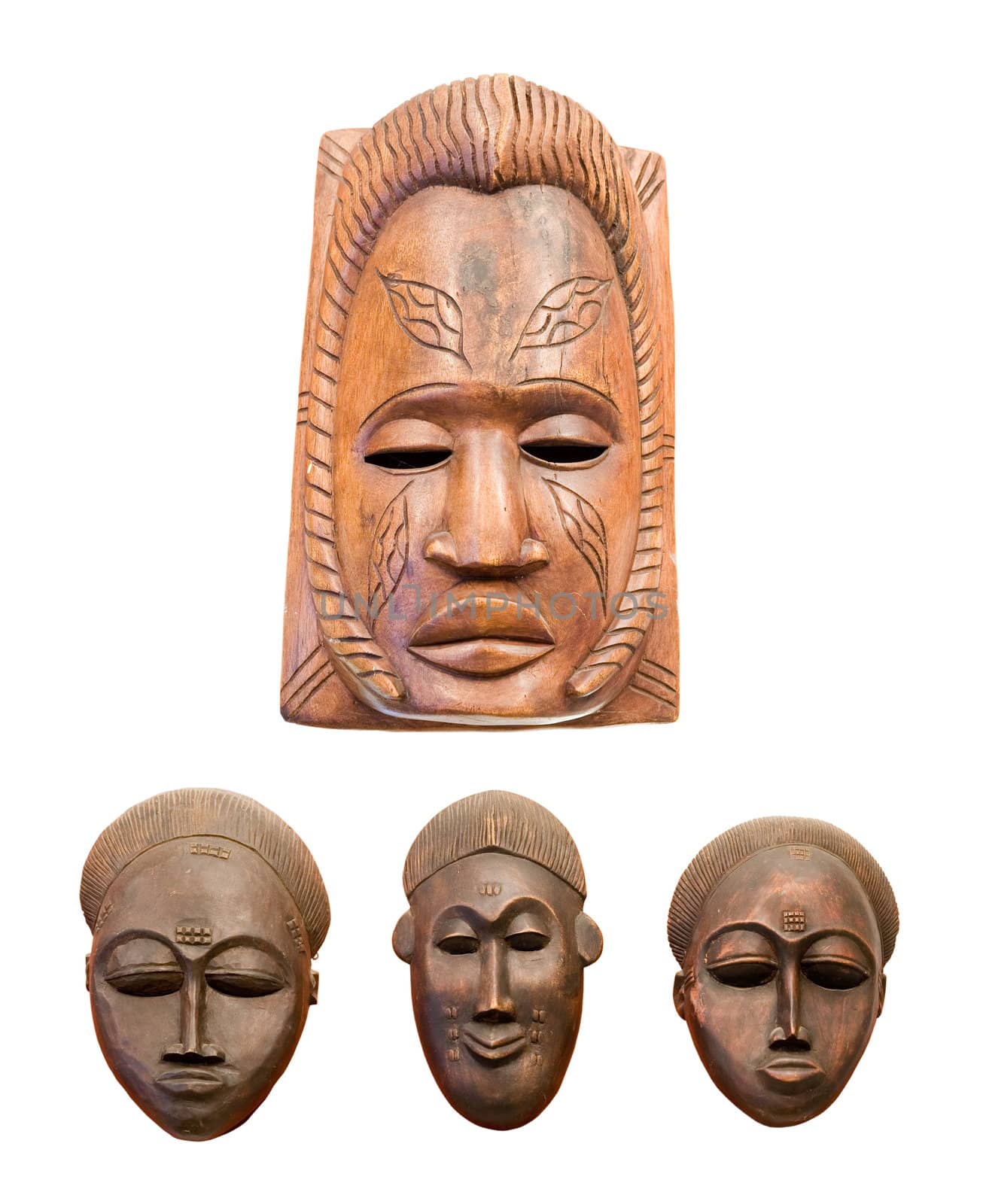 four african masks by furzyk73