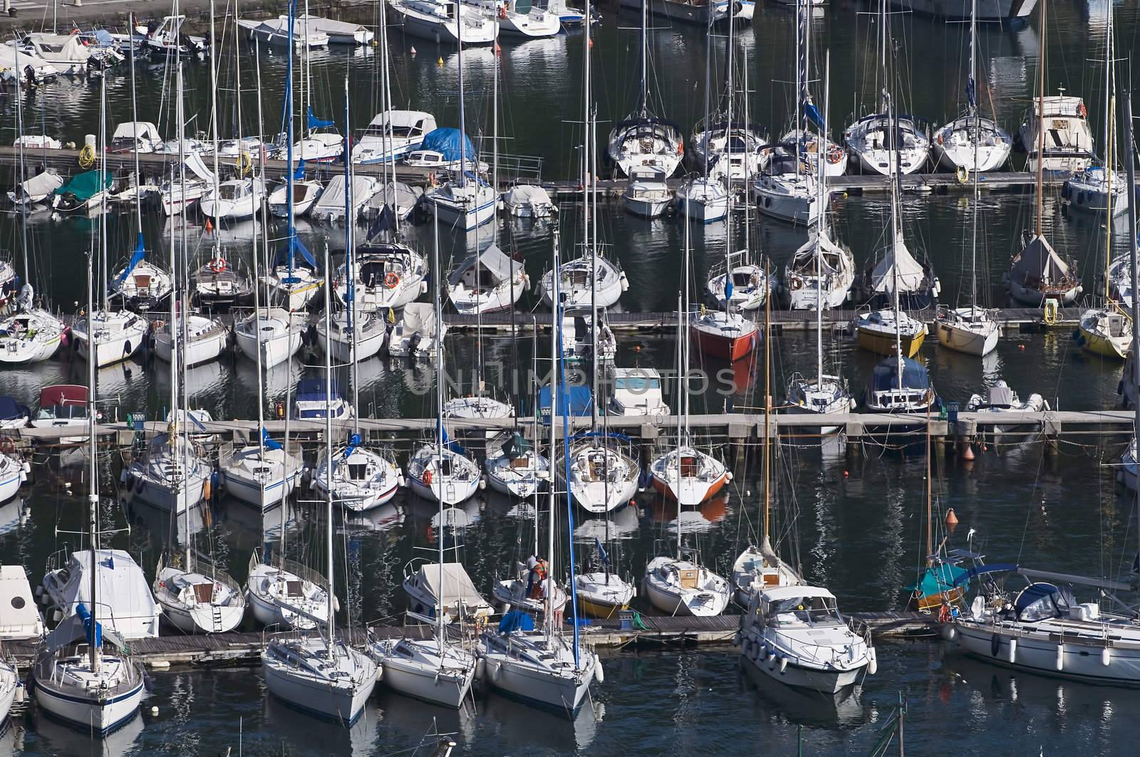 Lot of boats docked in harbour