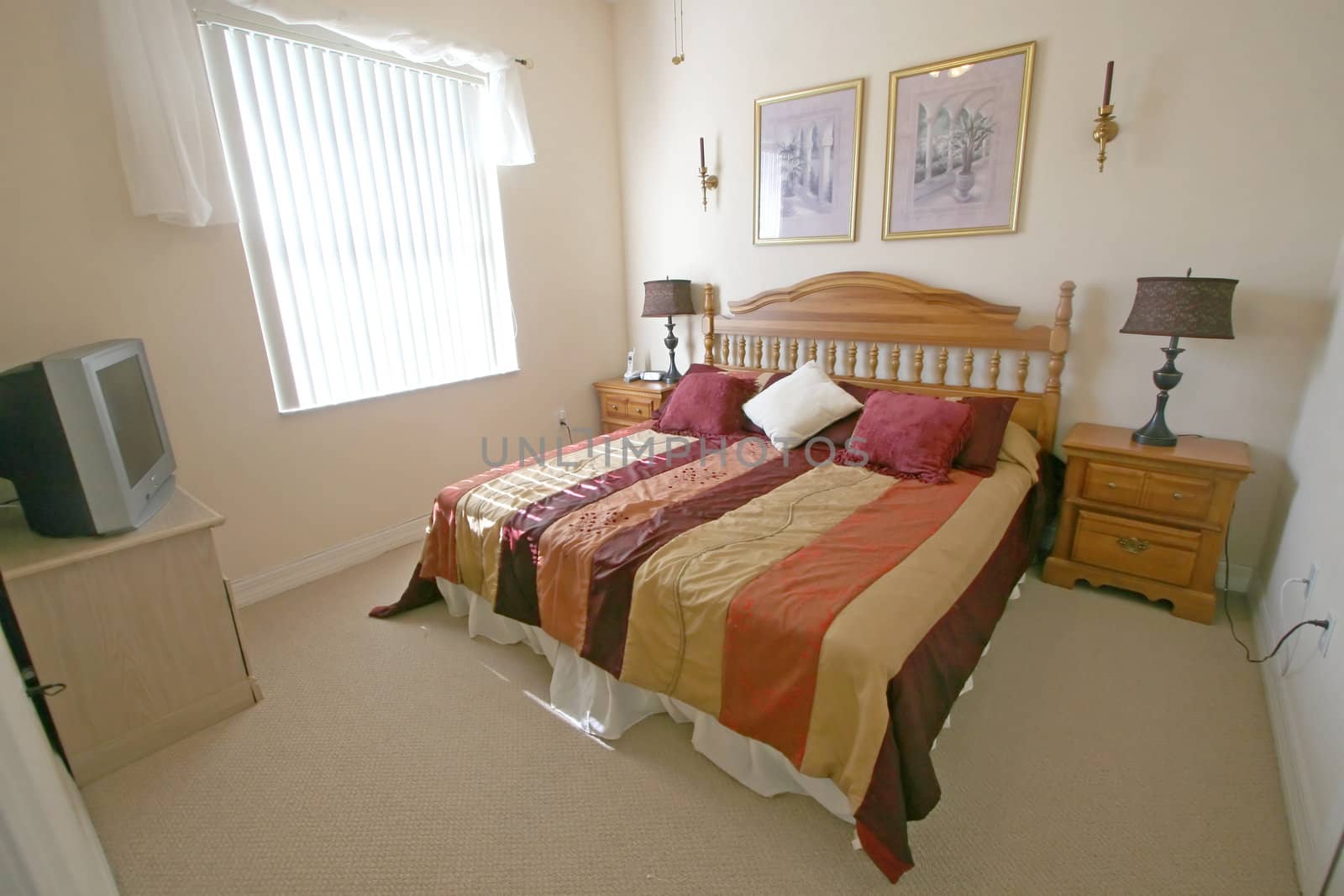 An Interior Home shot of a King Master Bedroom