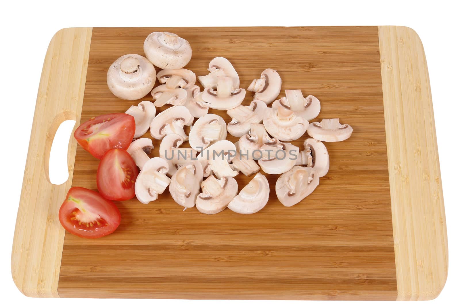 mushrooms on chopping board  by uriy2007