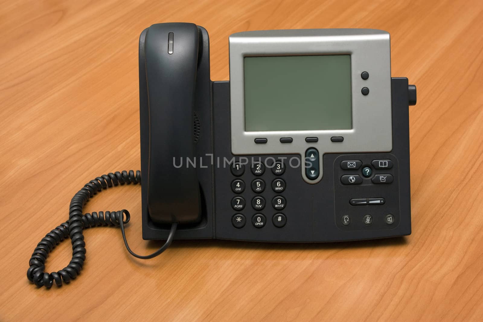 Dual Channel IP phone on a desk