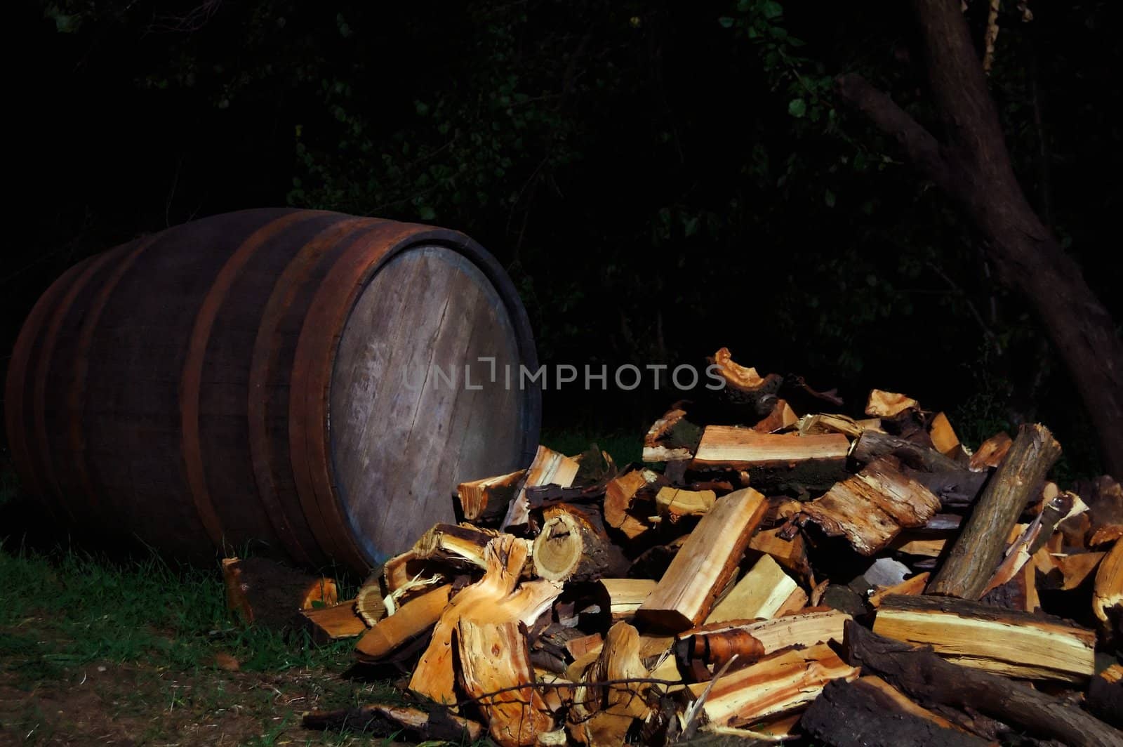 winy hogshead in expectant of wine of new harvest