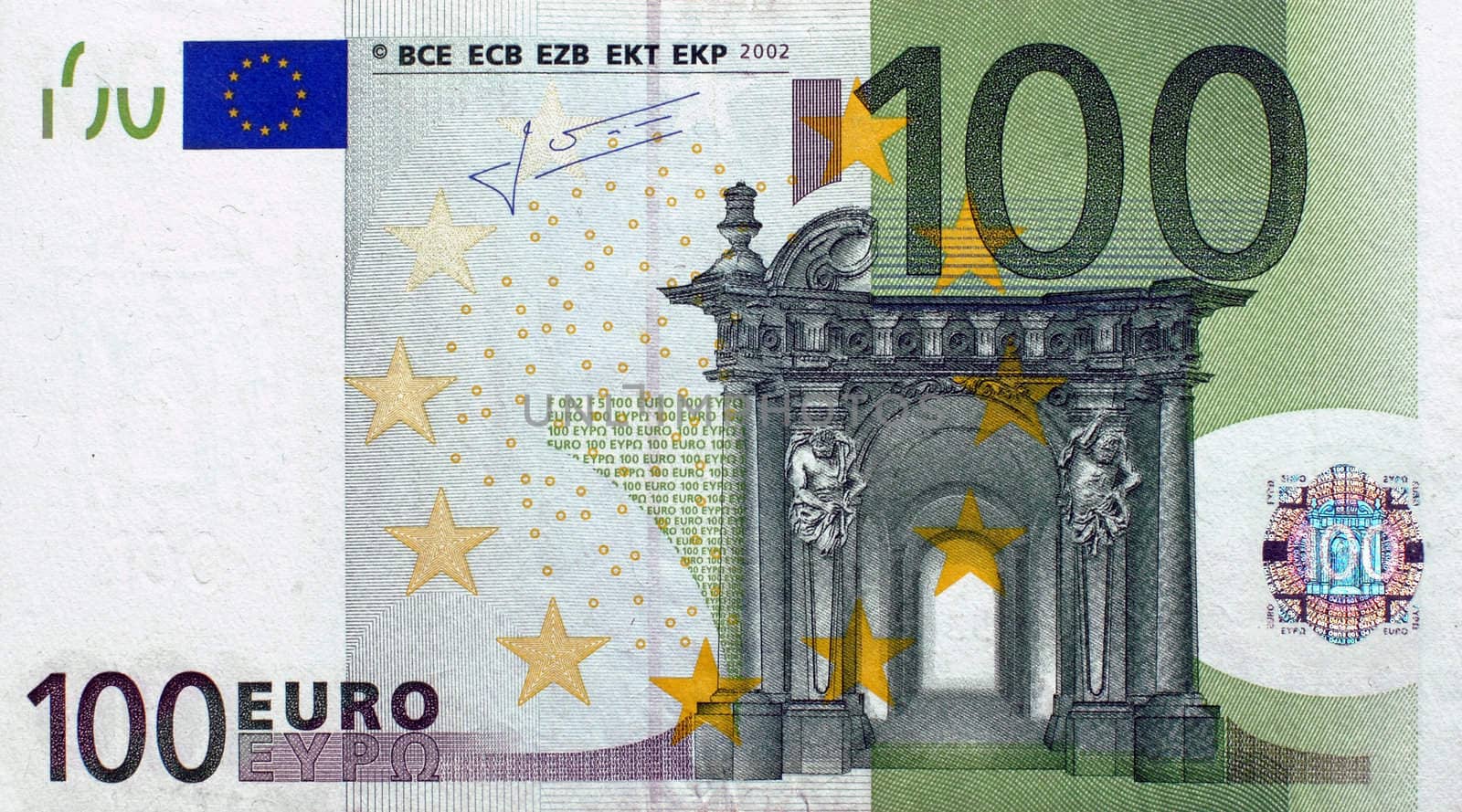 Hundred euro bank note.
