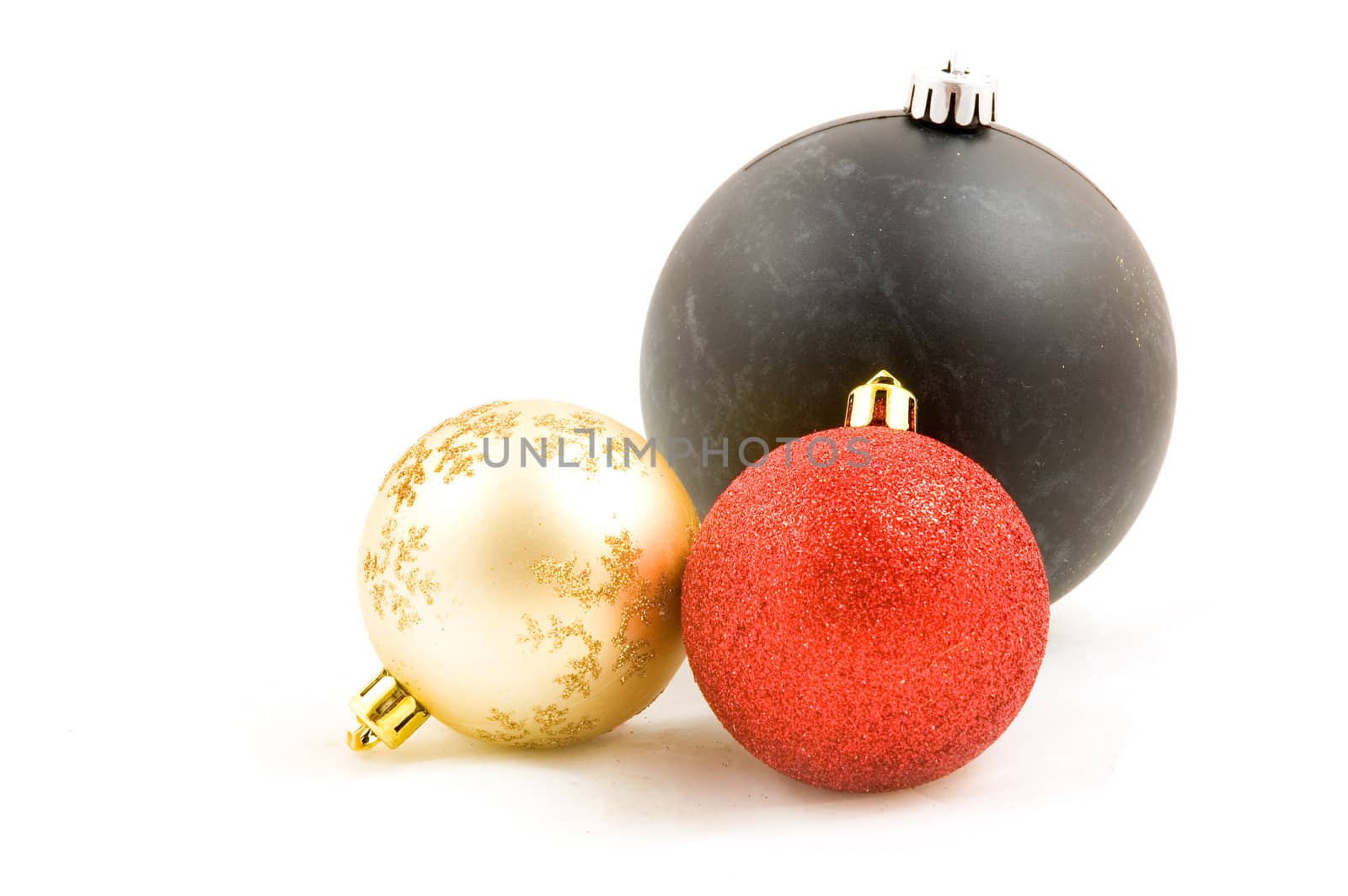 colorful christmas balls by ladyminnie