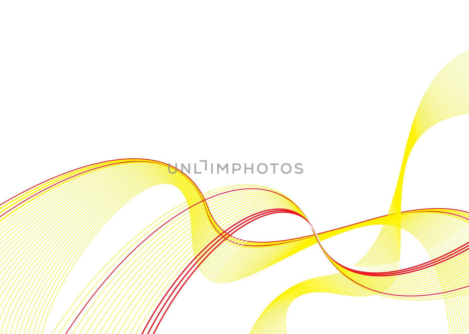 Abstract yellow wave background with highlight red stripe