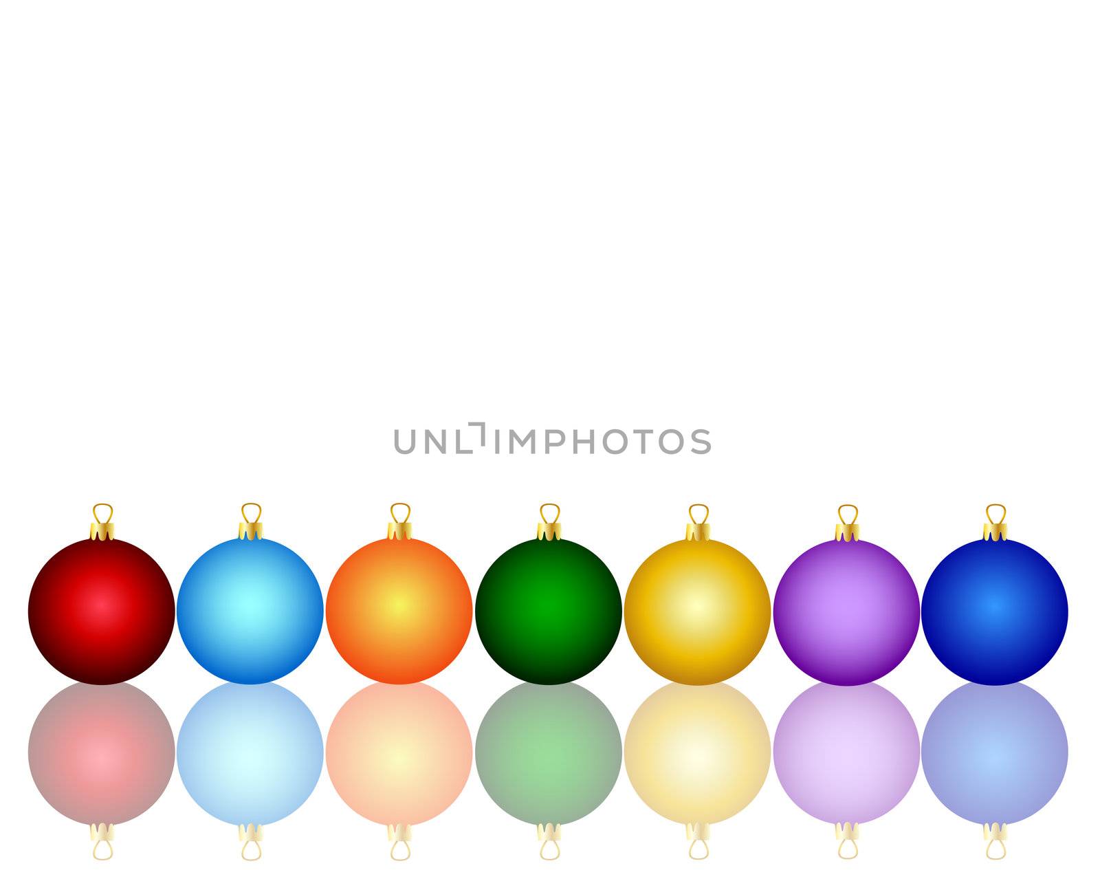 colorful christmas balls