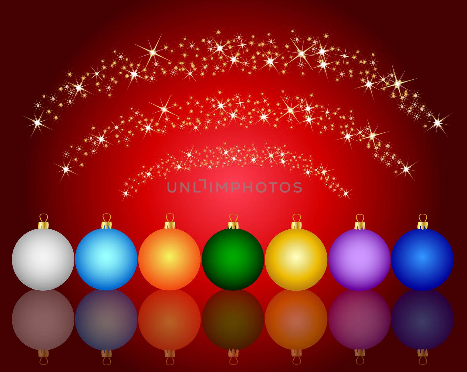 colorful christmas ball background by peromarketing