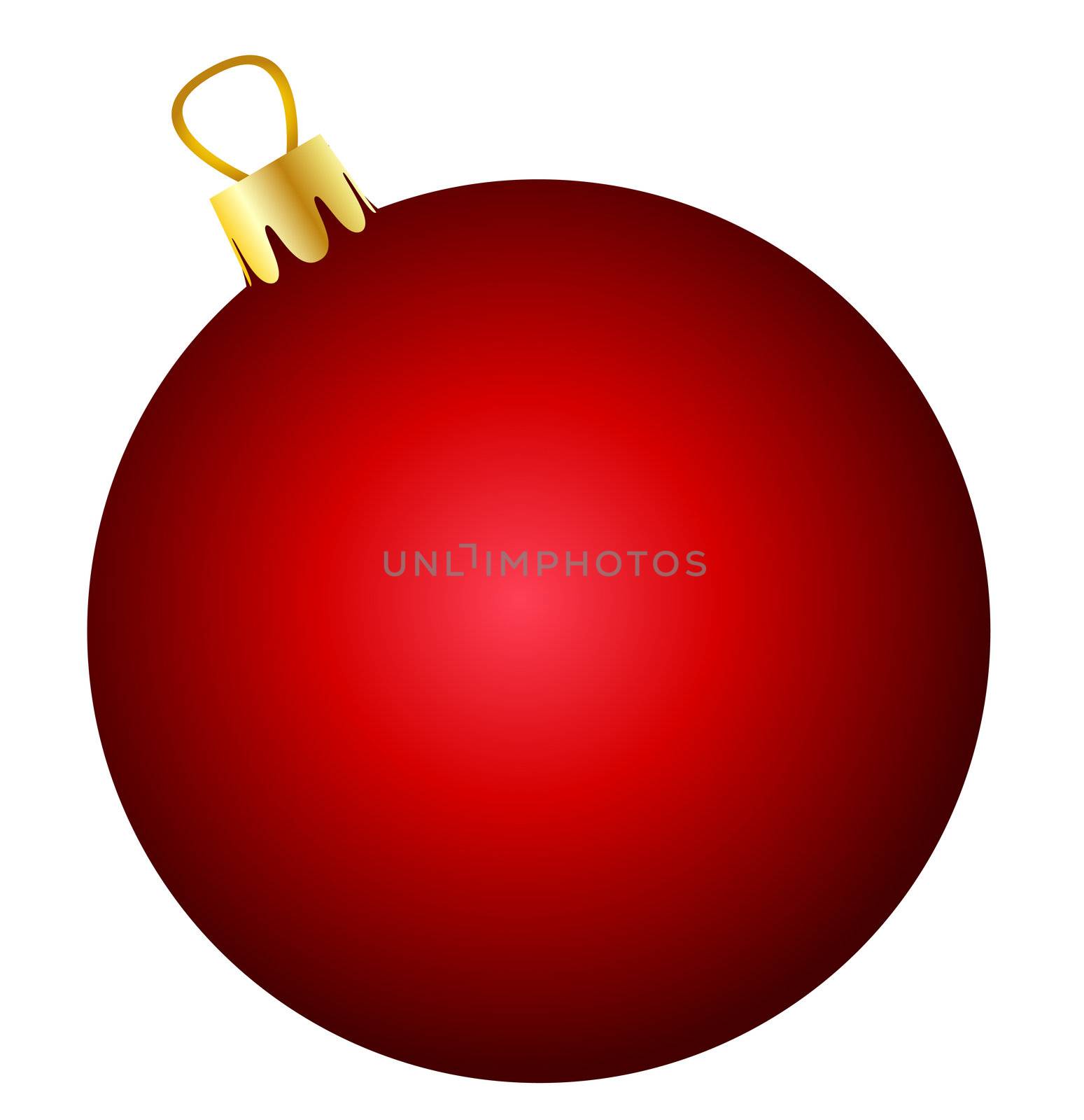 red christmas ball by peromarketing