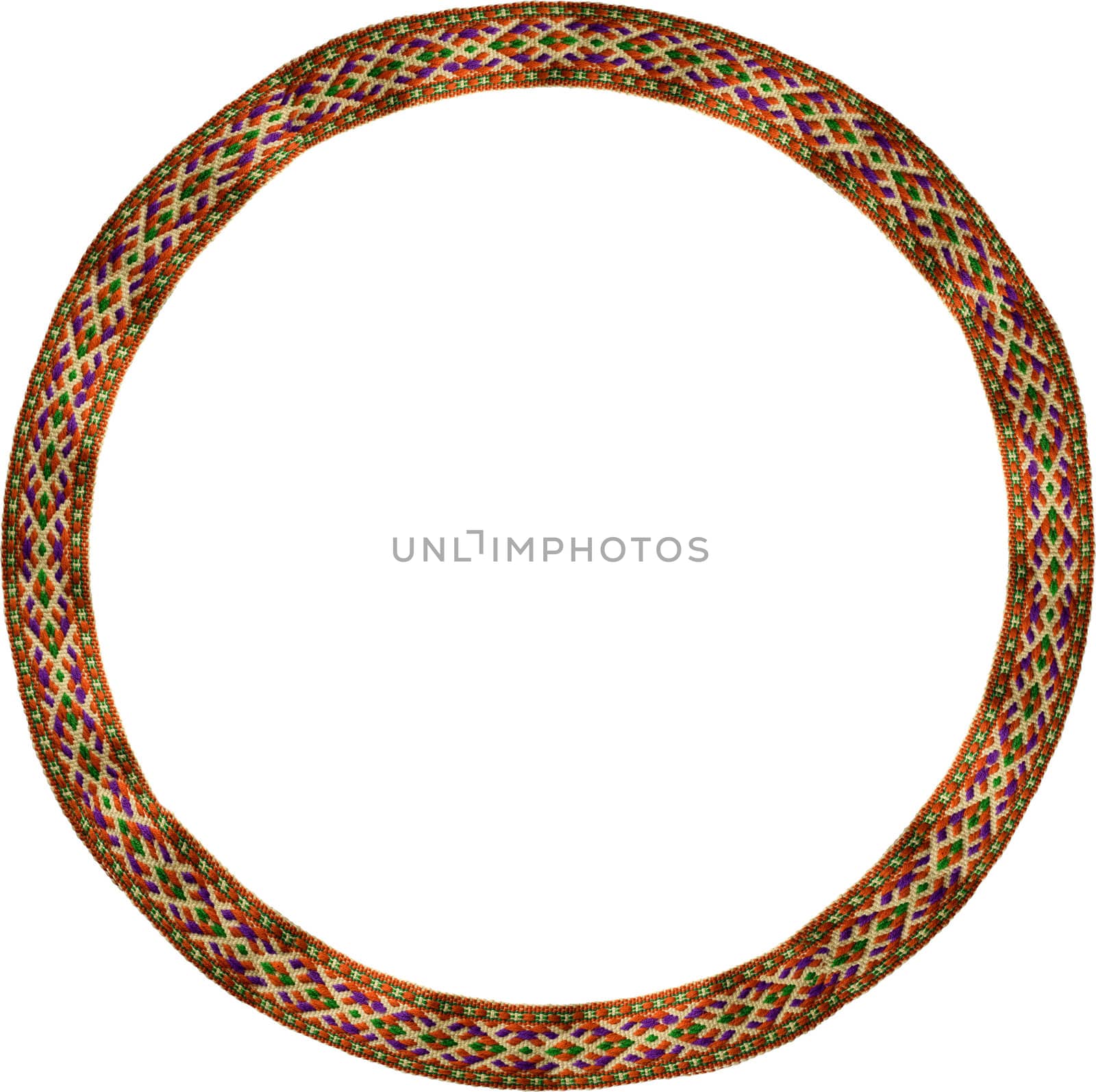 Folk circle frame by ints