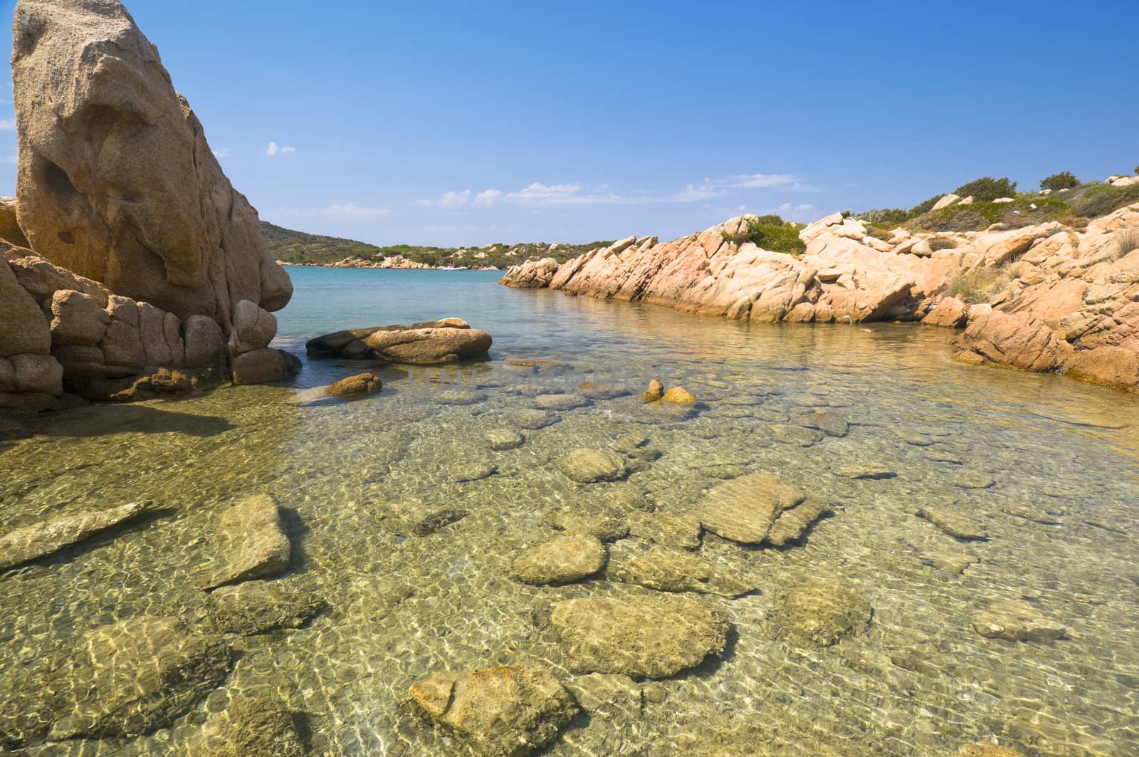 Clear water - Caprera island in Archipelago of La Maddalena. Best of Italy.