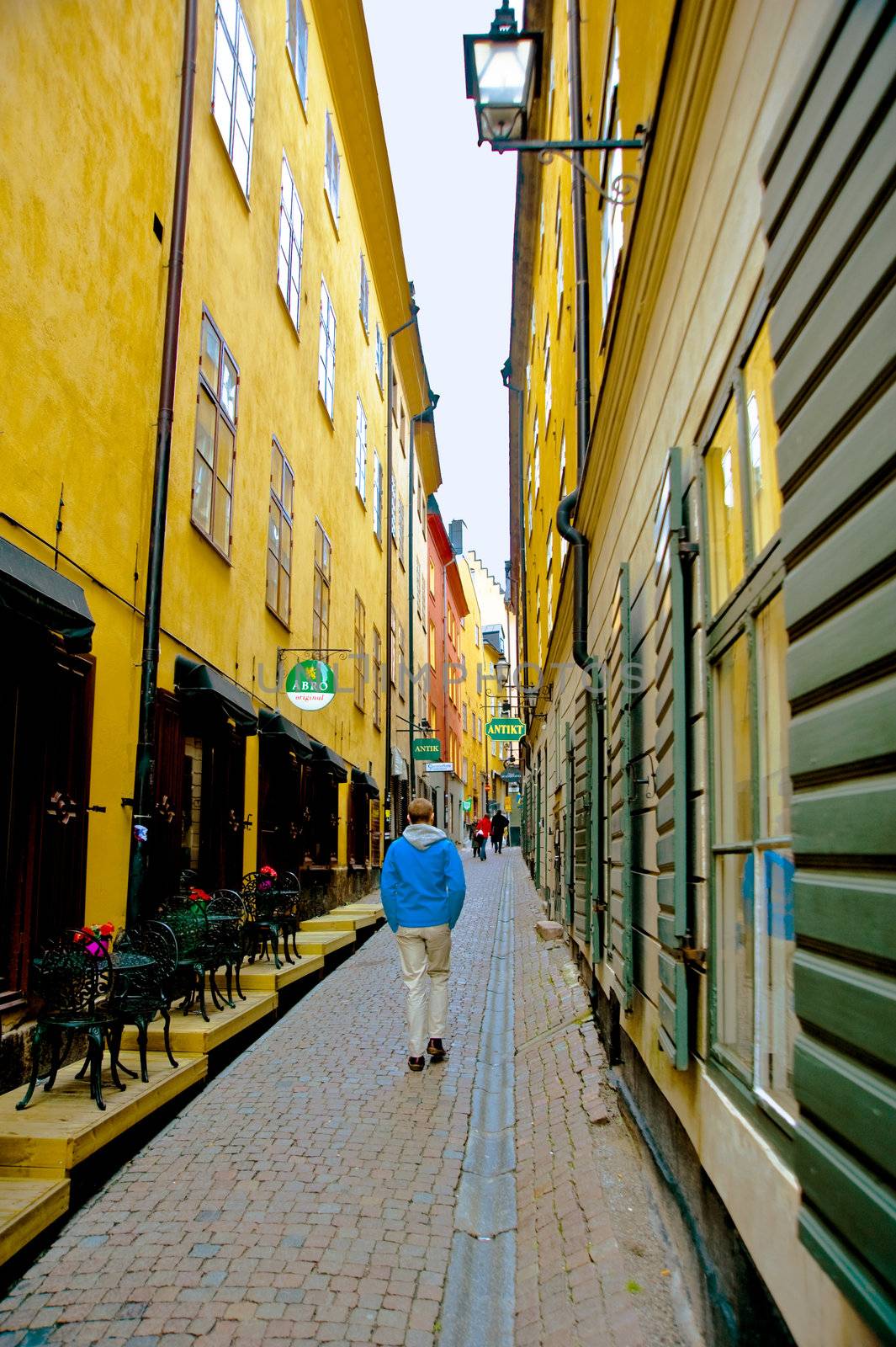 An alley in Gamla Stan, Stockholm Sweden
