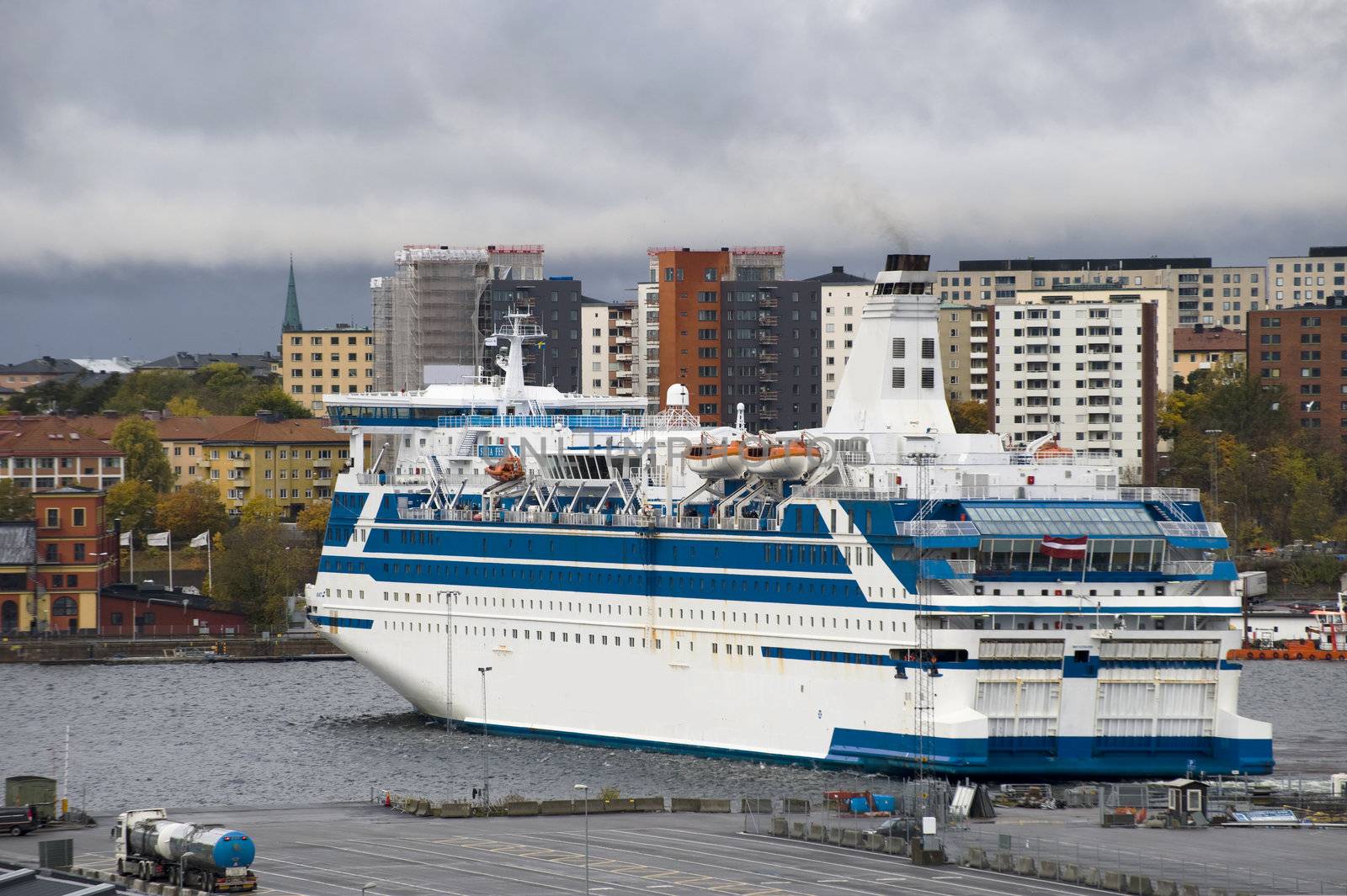 Cruise ship in the Stockholm port