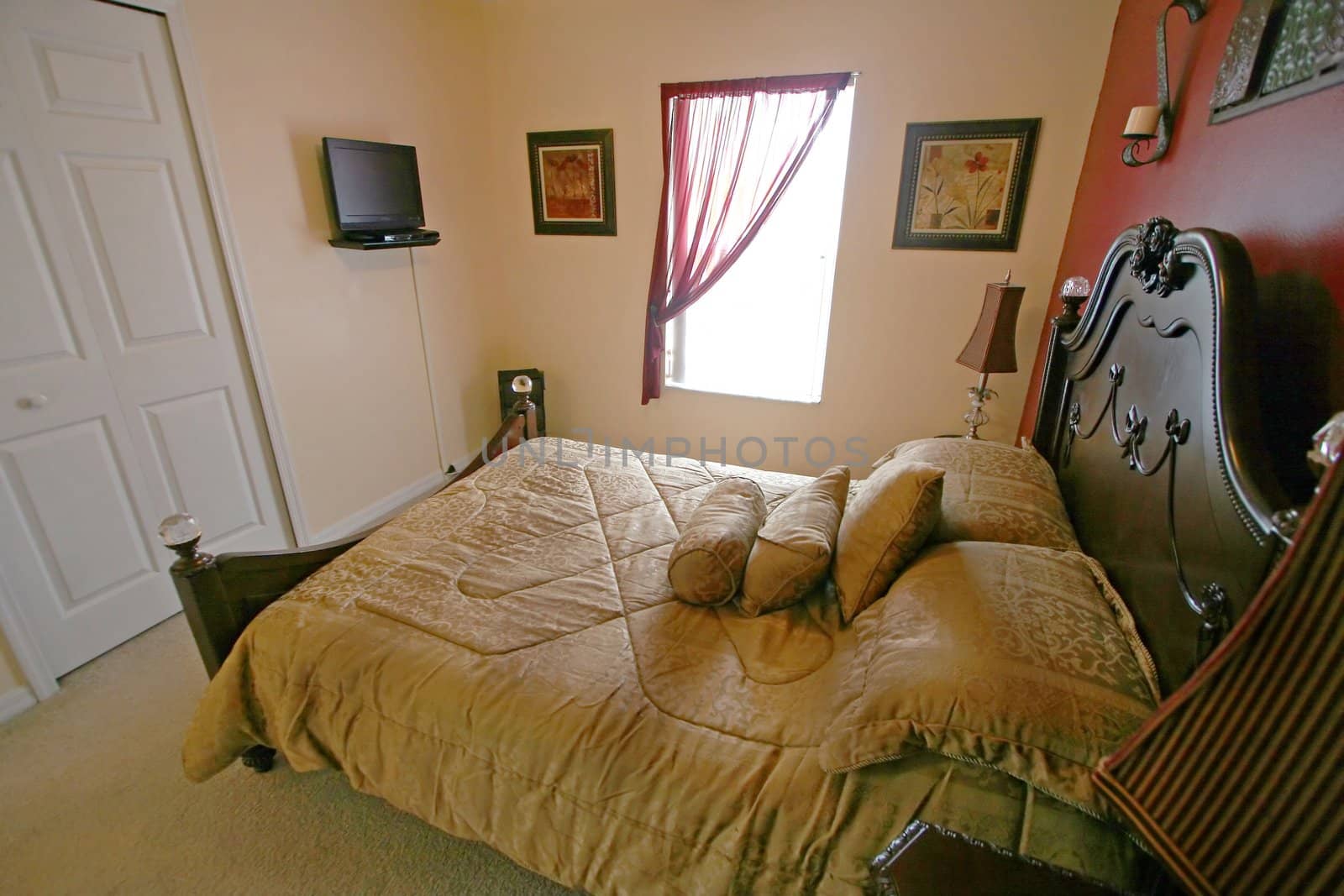 An Interior Shot of a Queen Bedroom