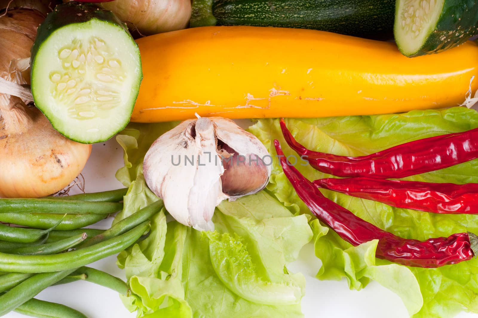 Shot of group of vegetables in studio