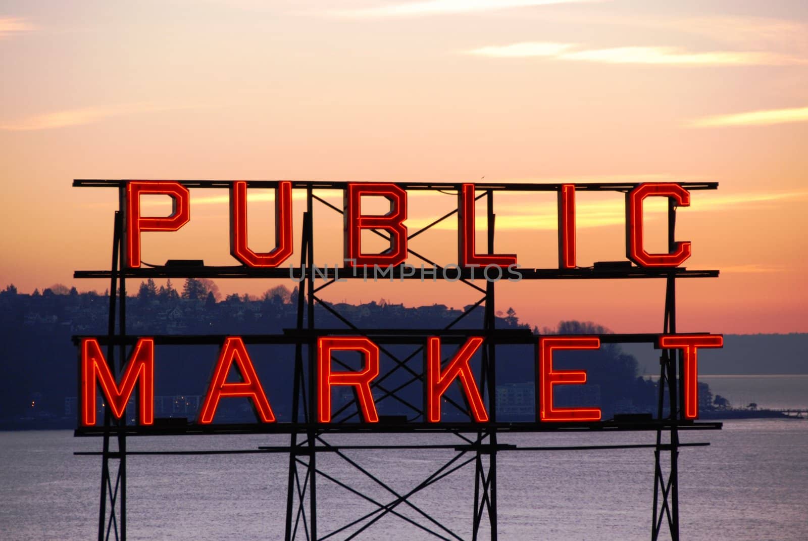 Pike place public marekt in Seattle WA on a Sunday monring.