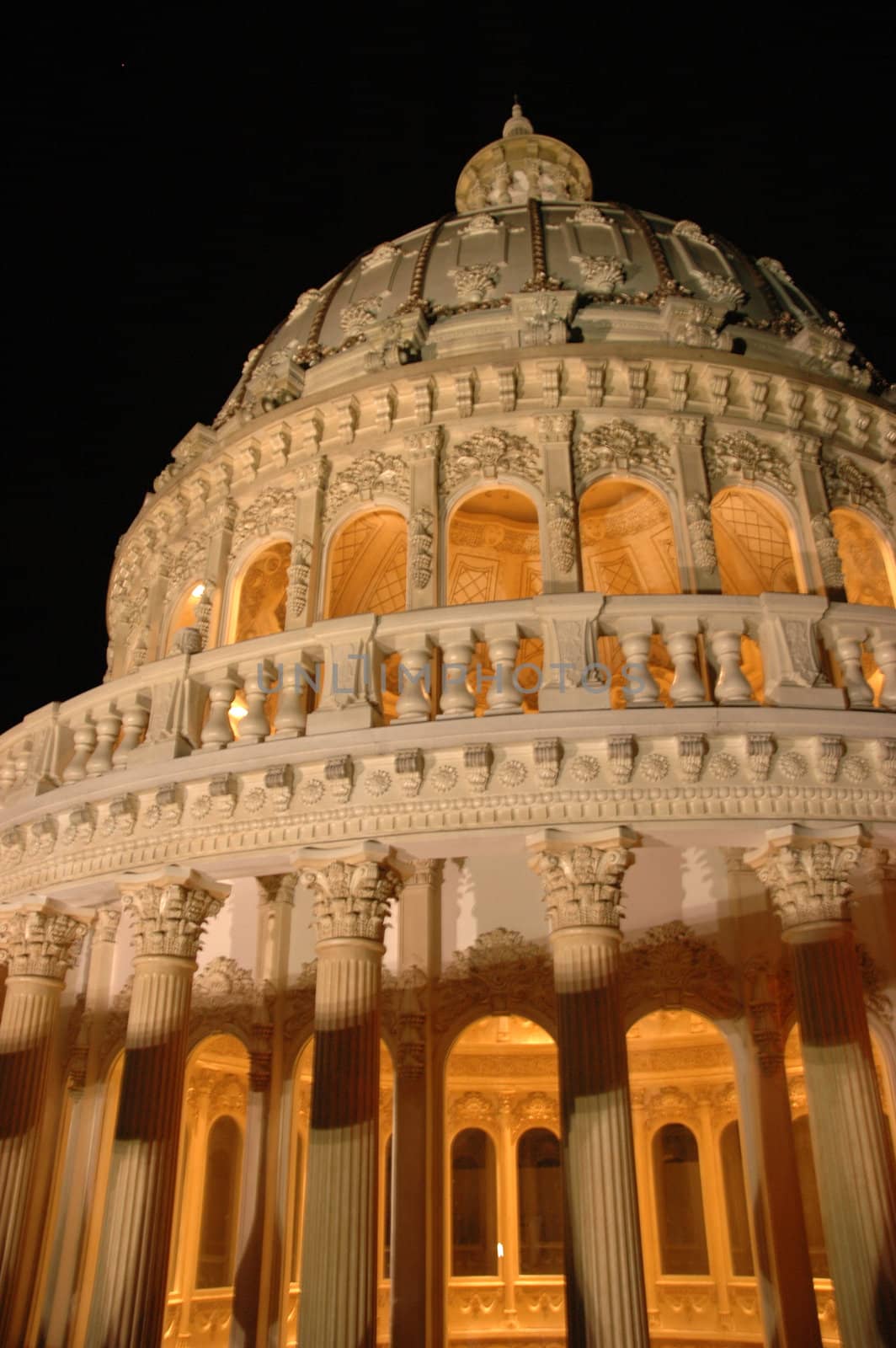 an old and antique building that look elegant with warm light