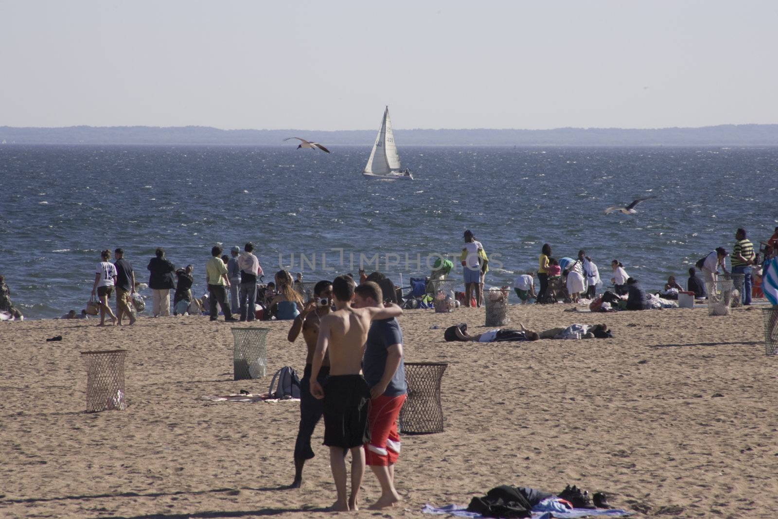 Coney Island Beach, Memorial Day weekend 2008 by patballard