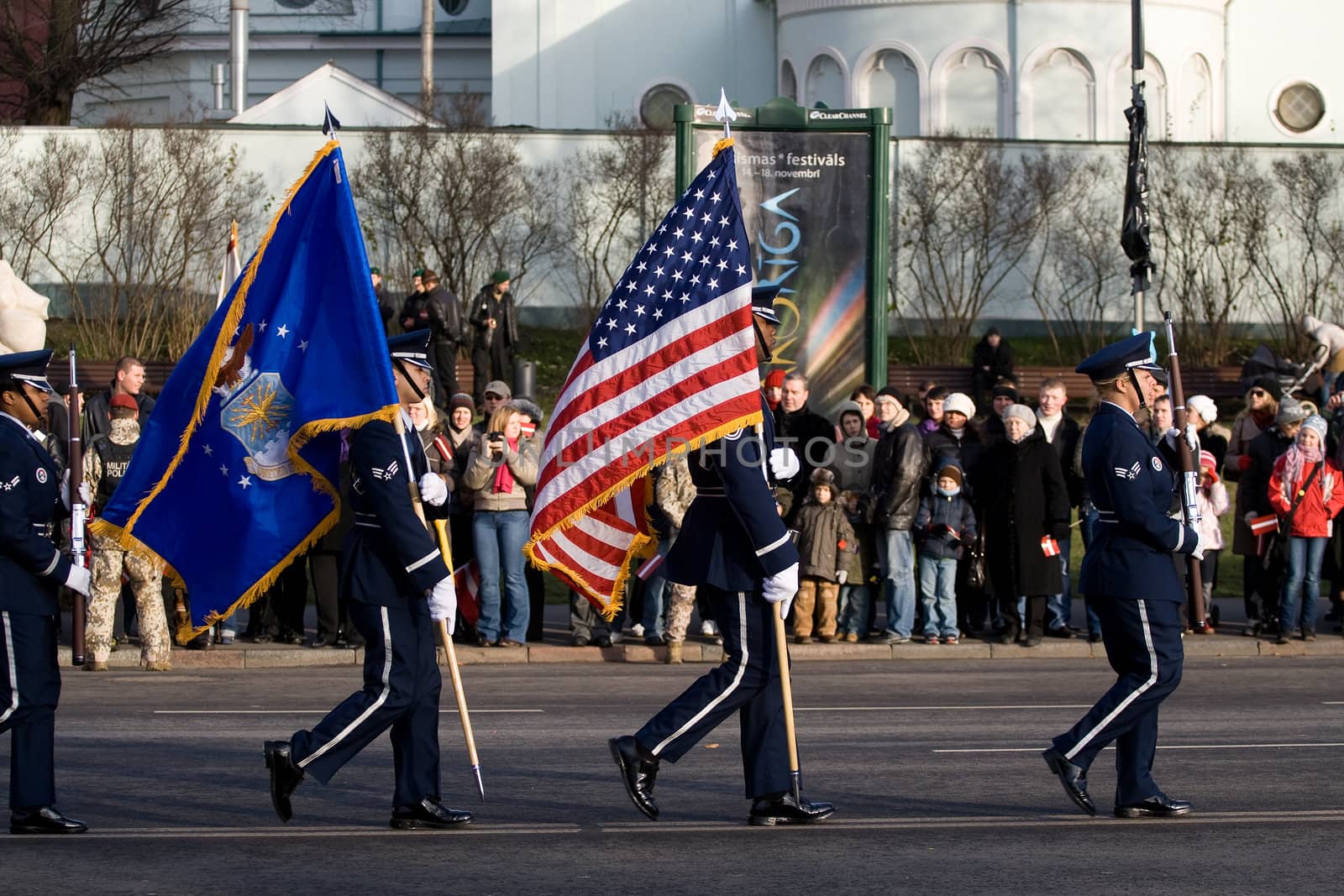 USA Color Guard at parade by ints