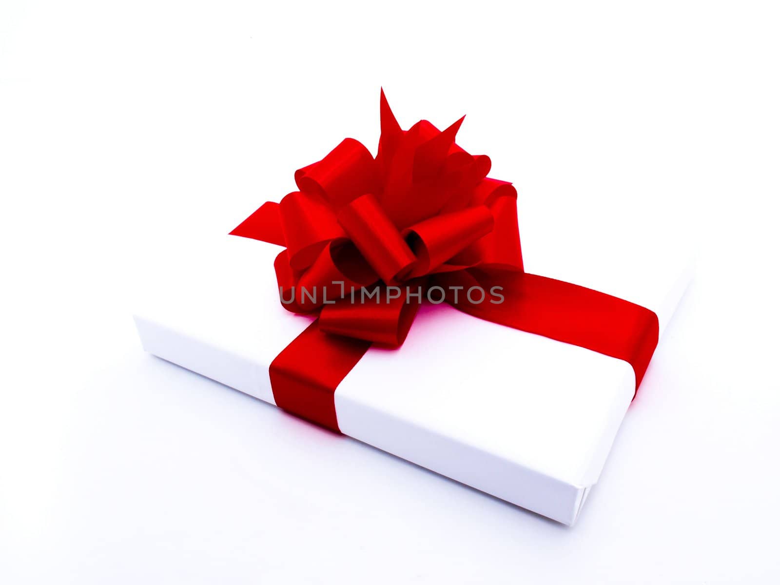  Generic Gift with Red ribbon on white background