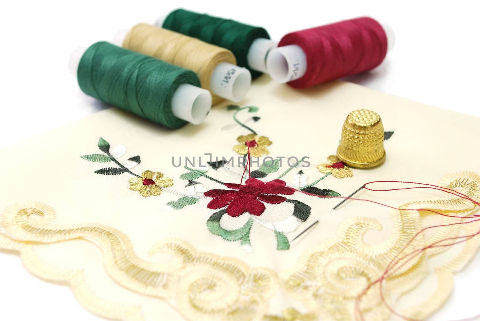 Handkerchief Sewing with Threads and Needle