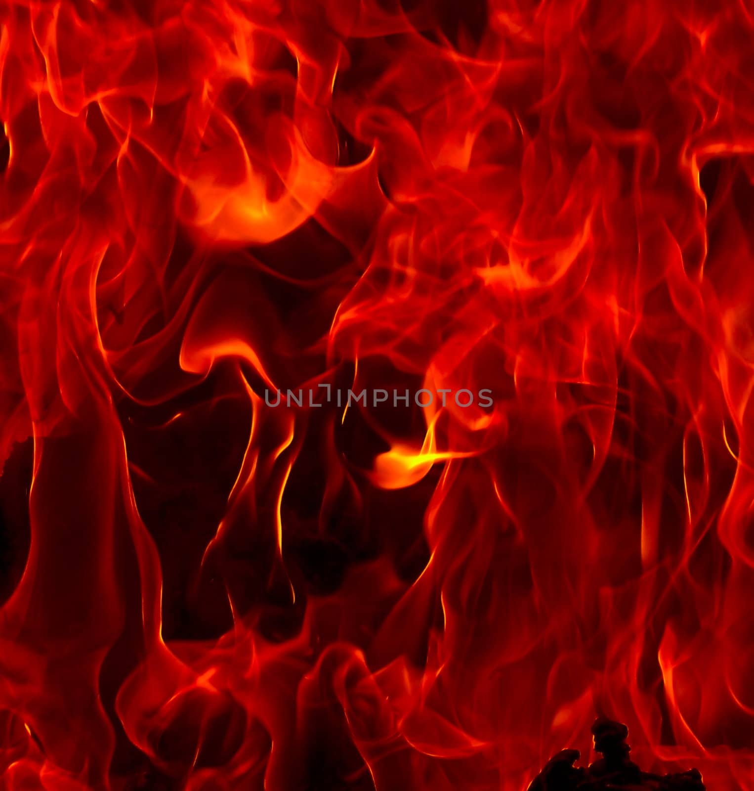 Red Fire Flames of Hell against a black background.