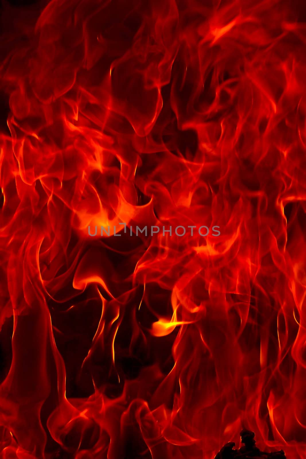 Red Fire Flames of Hell against a black background.