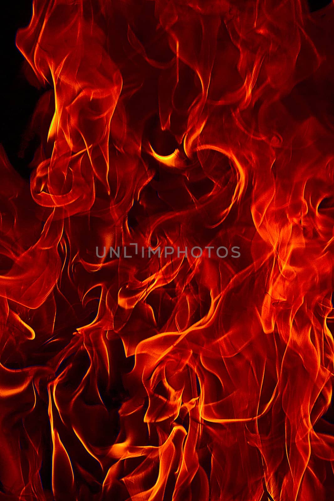 Red Fire Flames of Hell against a black background.