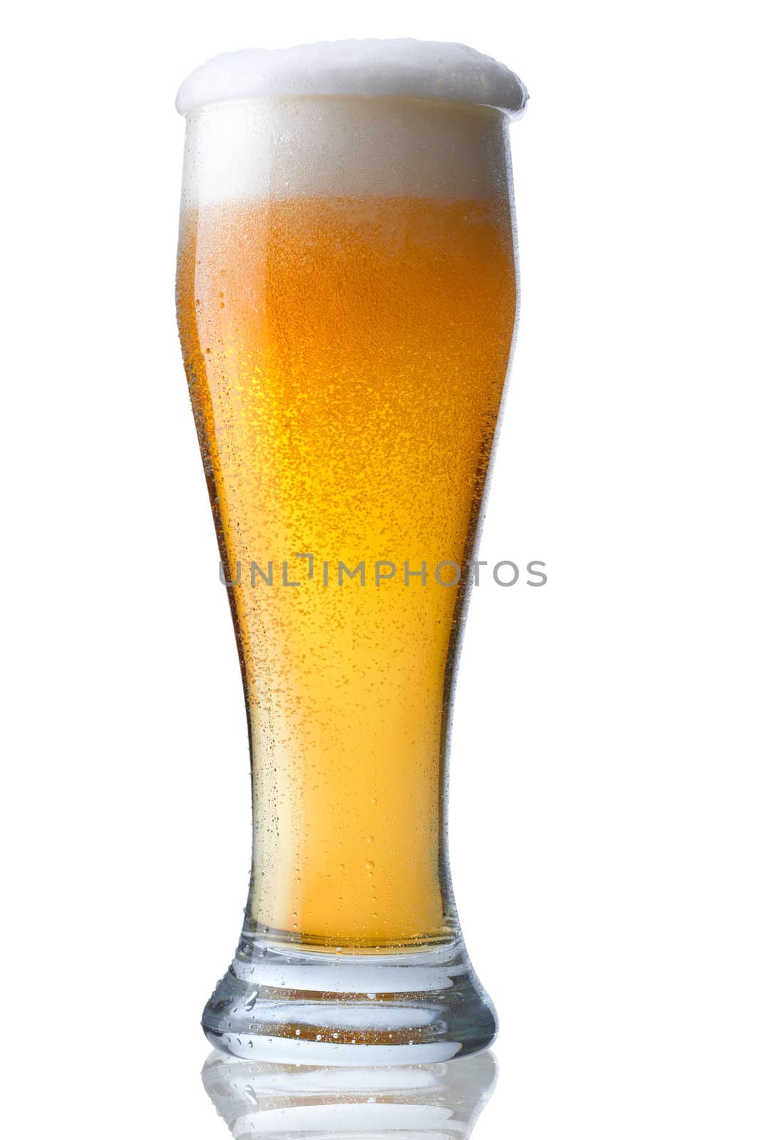 Glass of beer by romanshyshak