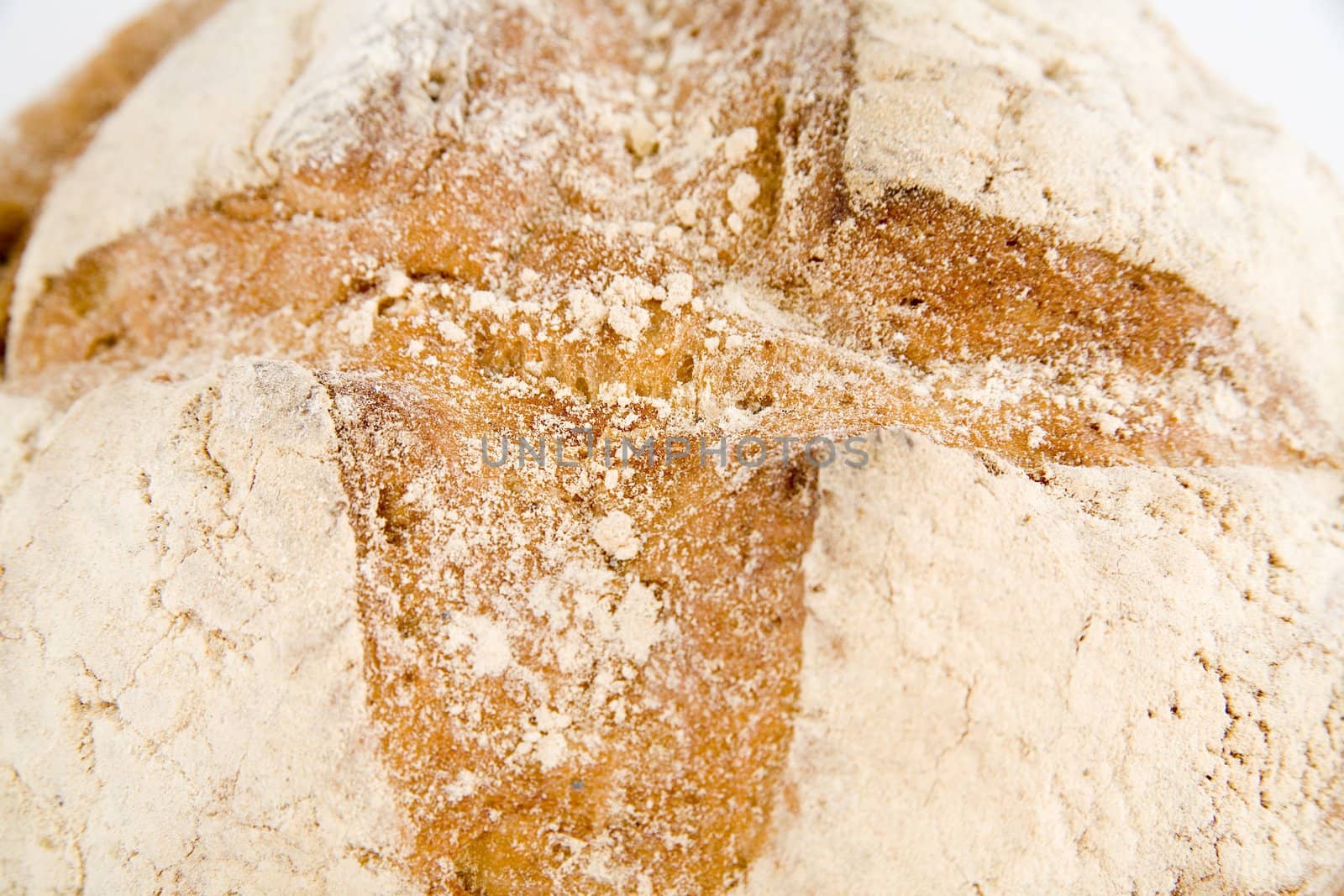 fragment of tasty and crispy fresh bread