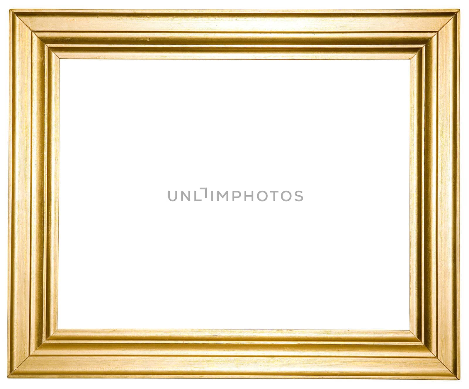 old wooden frame isolated on white background with clipping paths