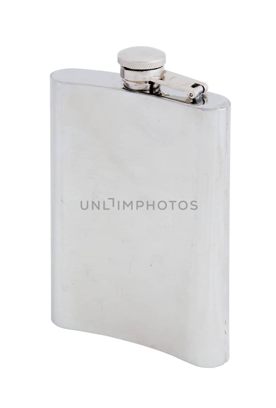 hip flask isolated on the white background