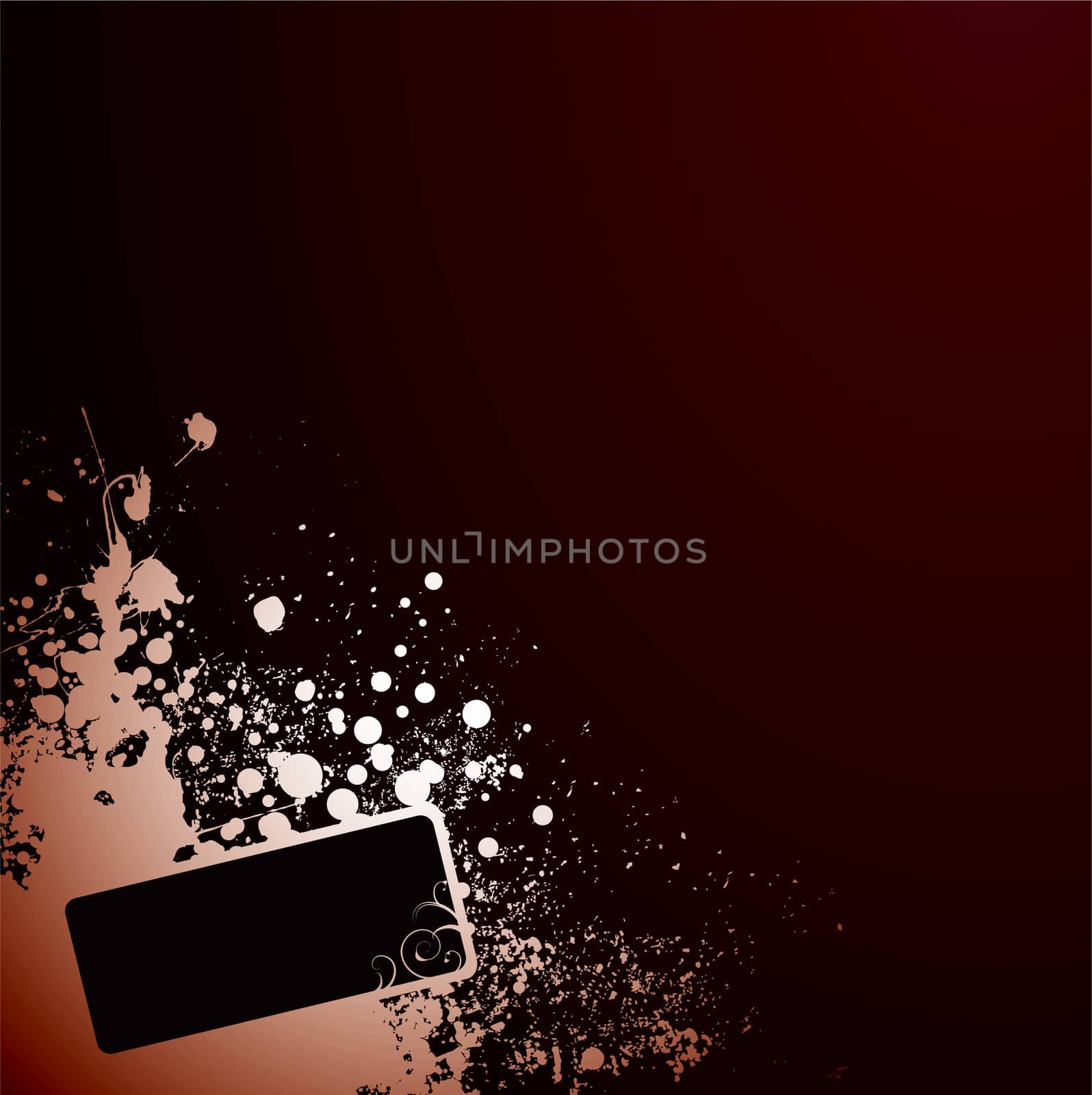 Abstract red and black corner design with copy space