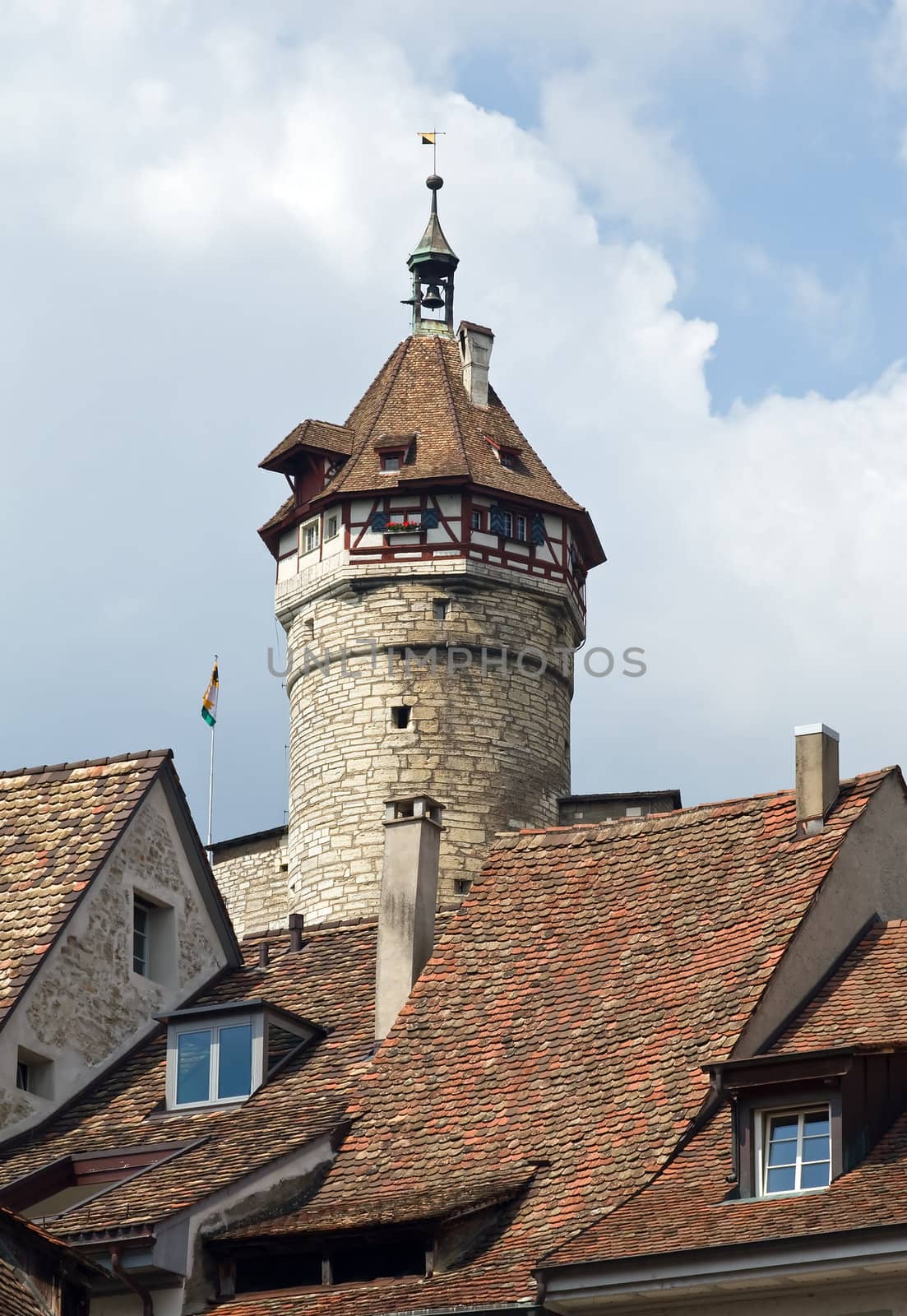 Fragment of Munot fortification (Schaffhausen, Switzerland)