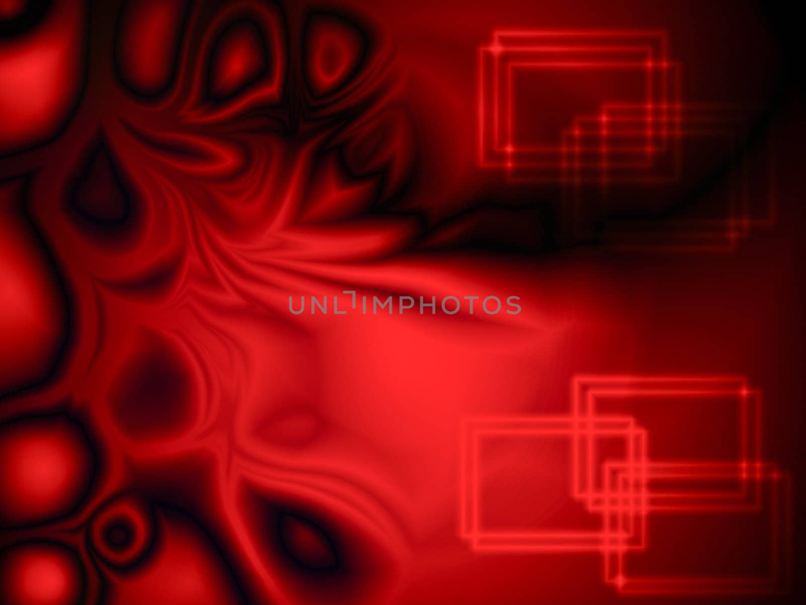 Red plasma and rectangle shapes background