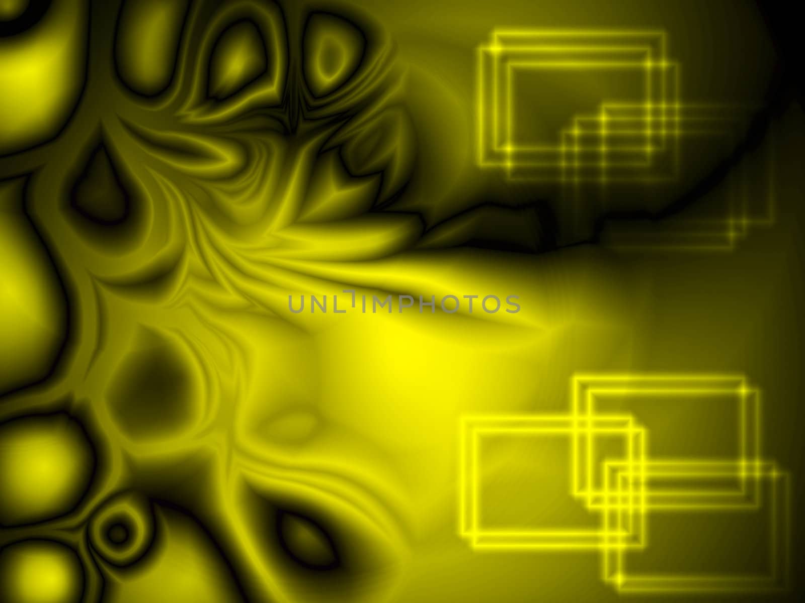 Yellow plasma and rectangle shapes background