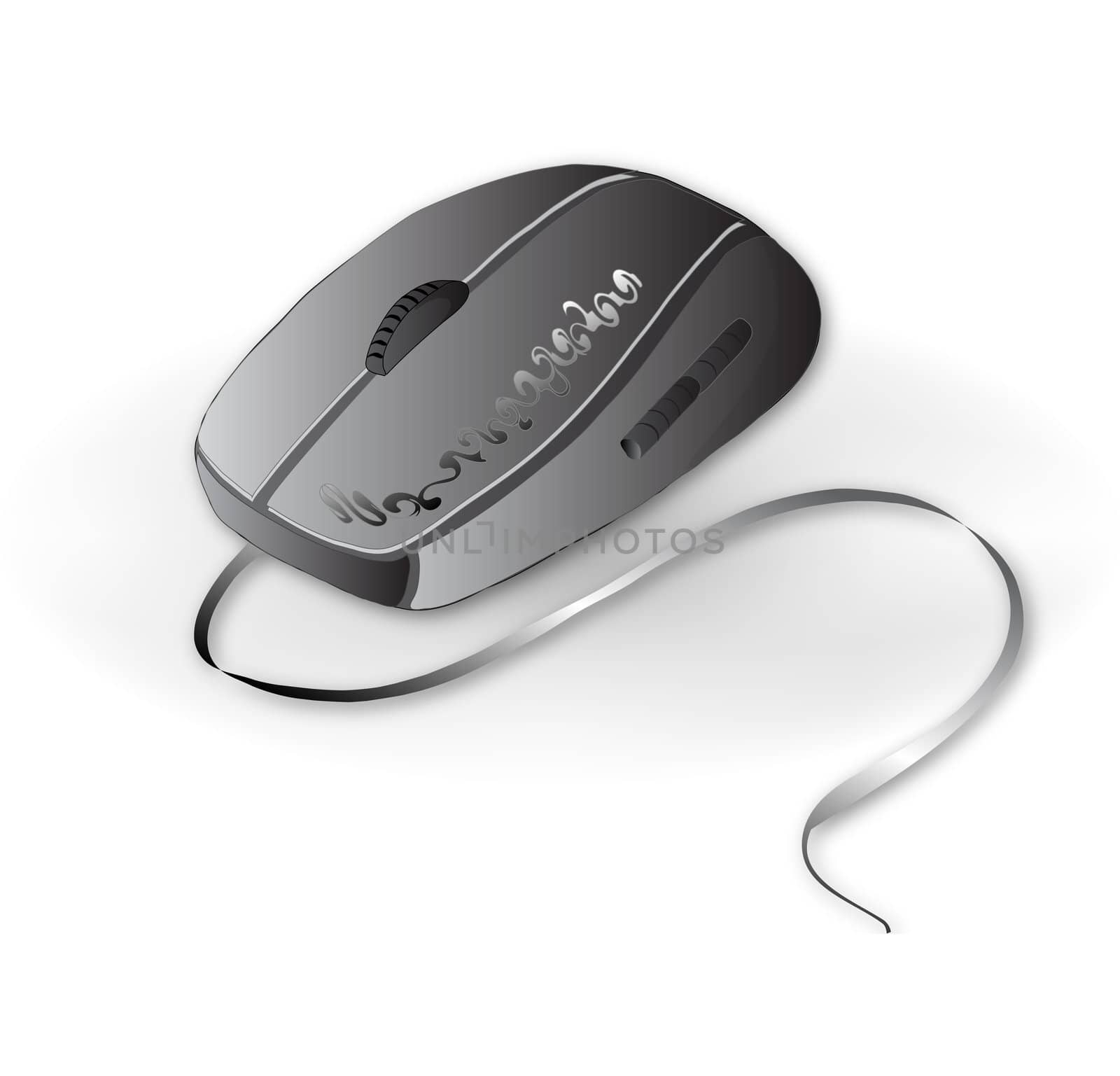 computer mouse is shaped like an ordinary