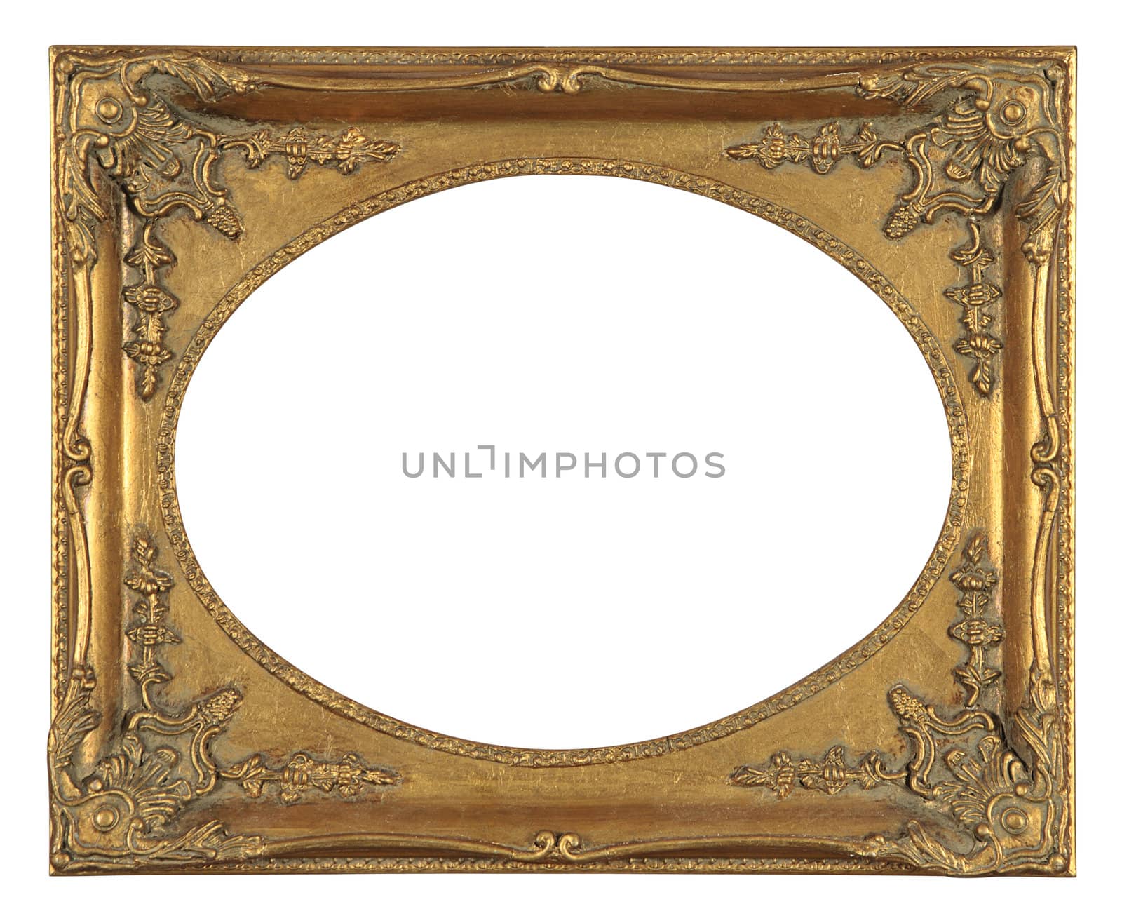 isolated decorative bronze frame by dyoma