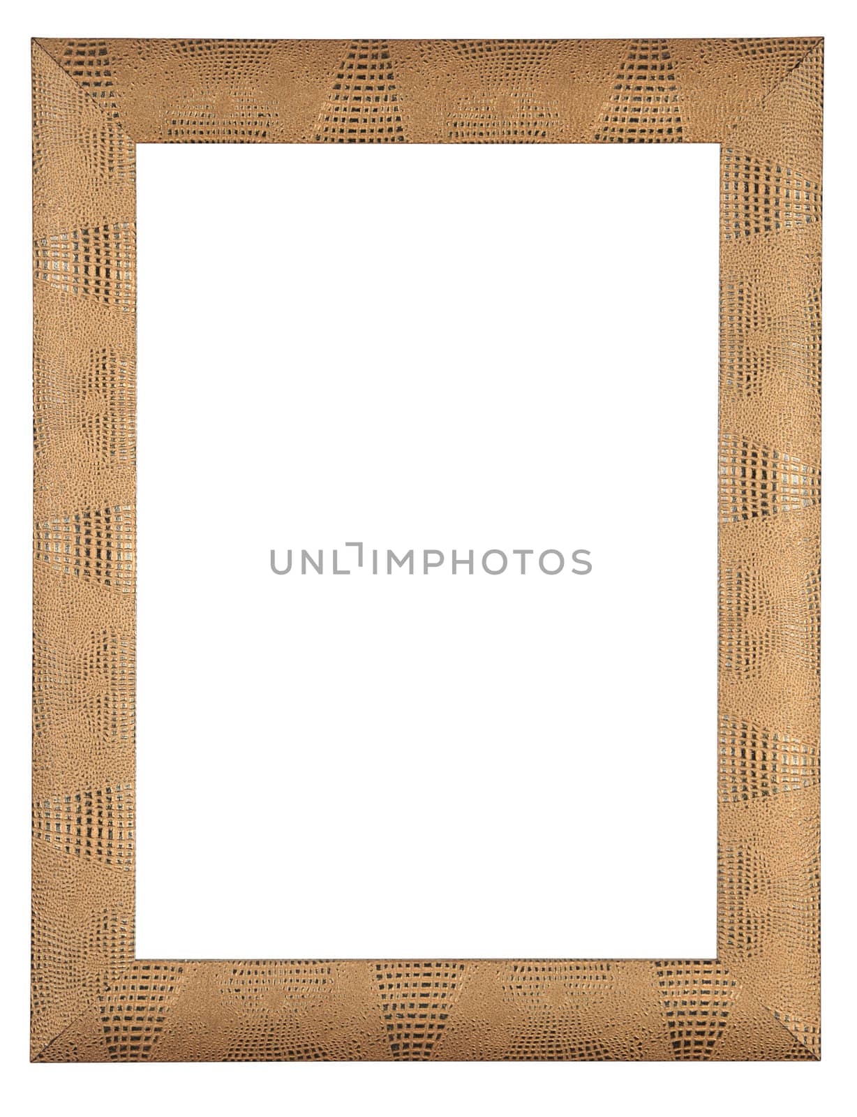 isolated leather frame with clipping path