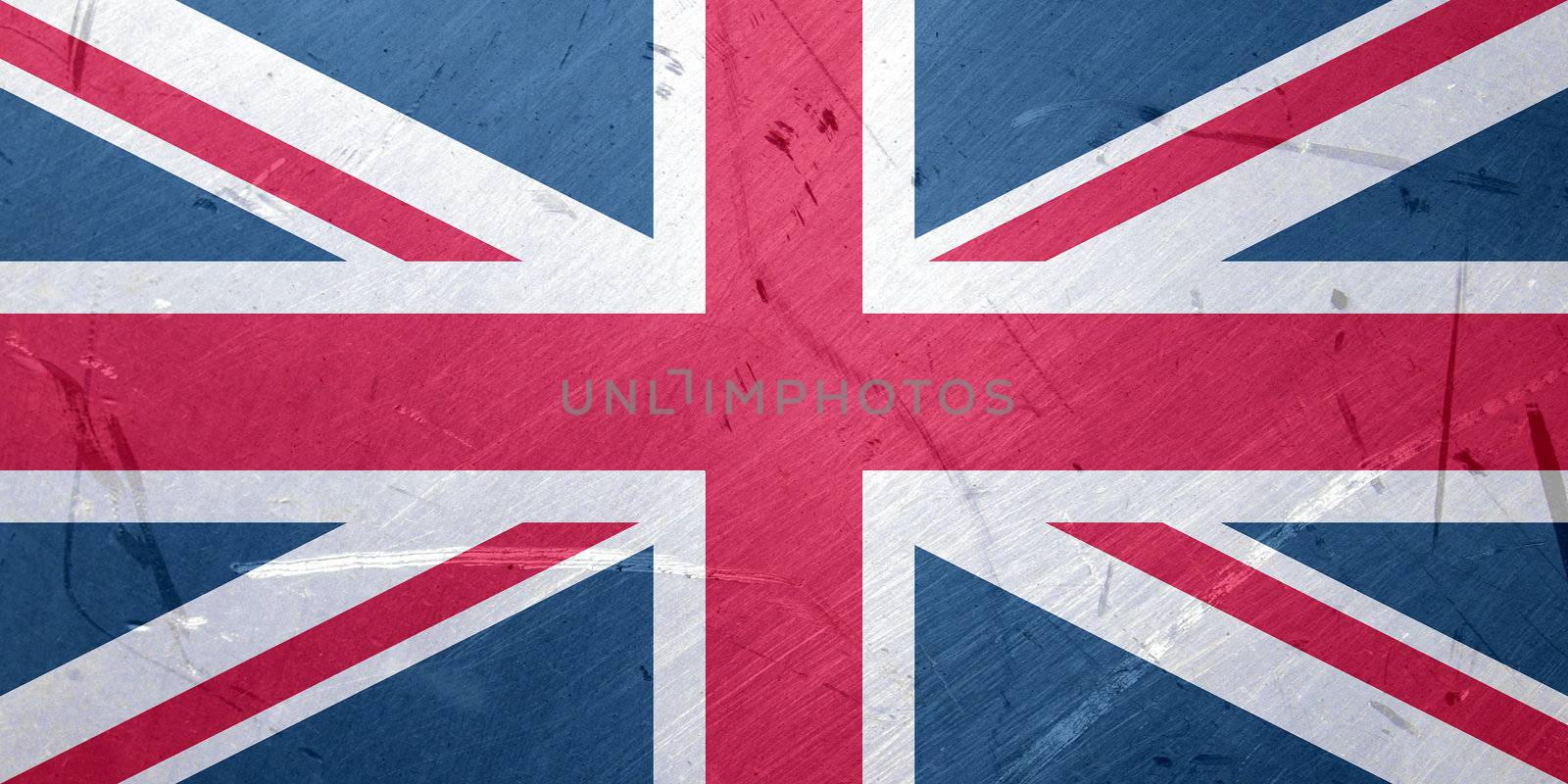 Grunge illustration of the flag of UK