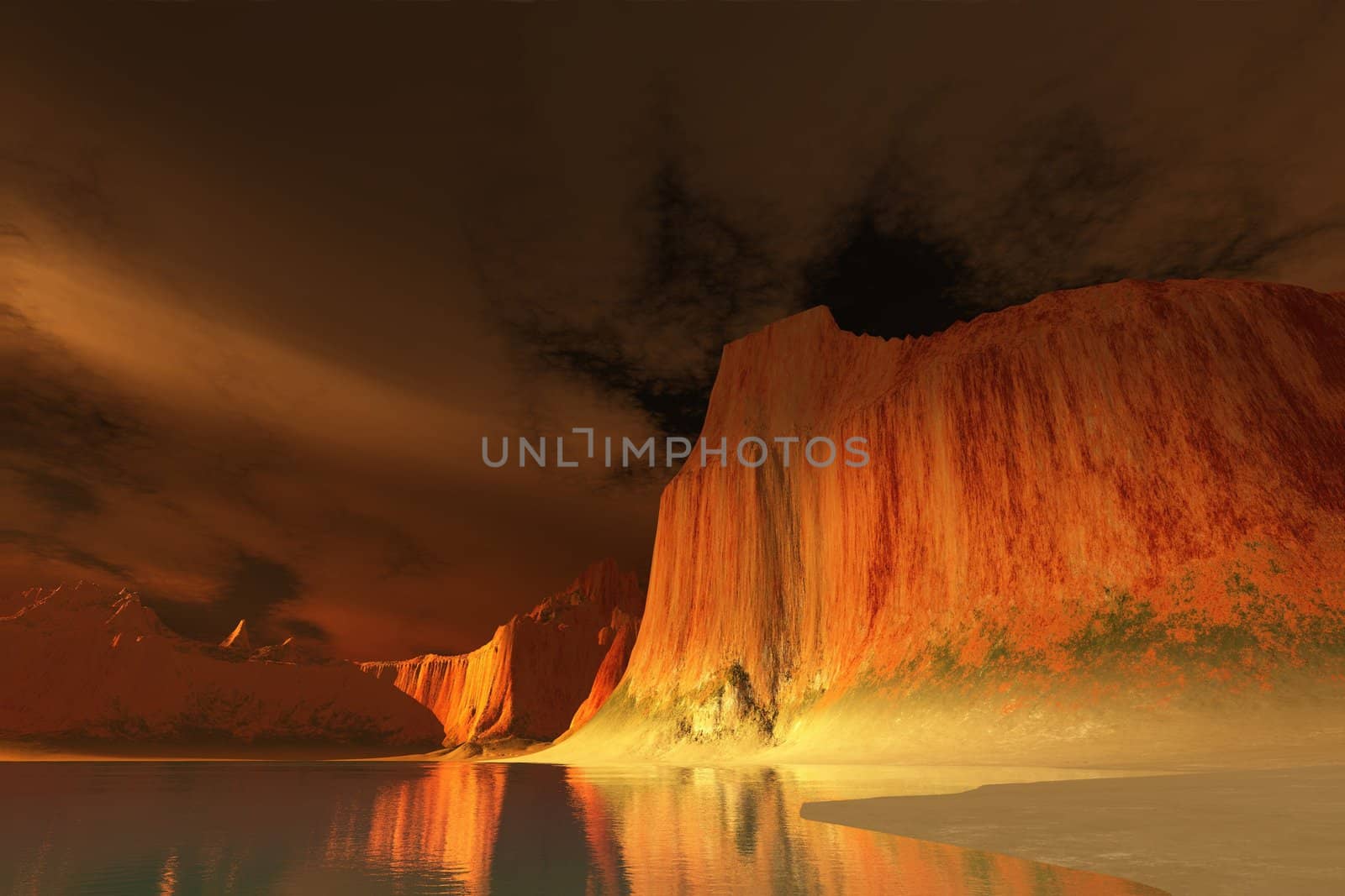 Serene river scene in the canyonlands.