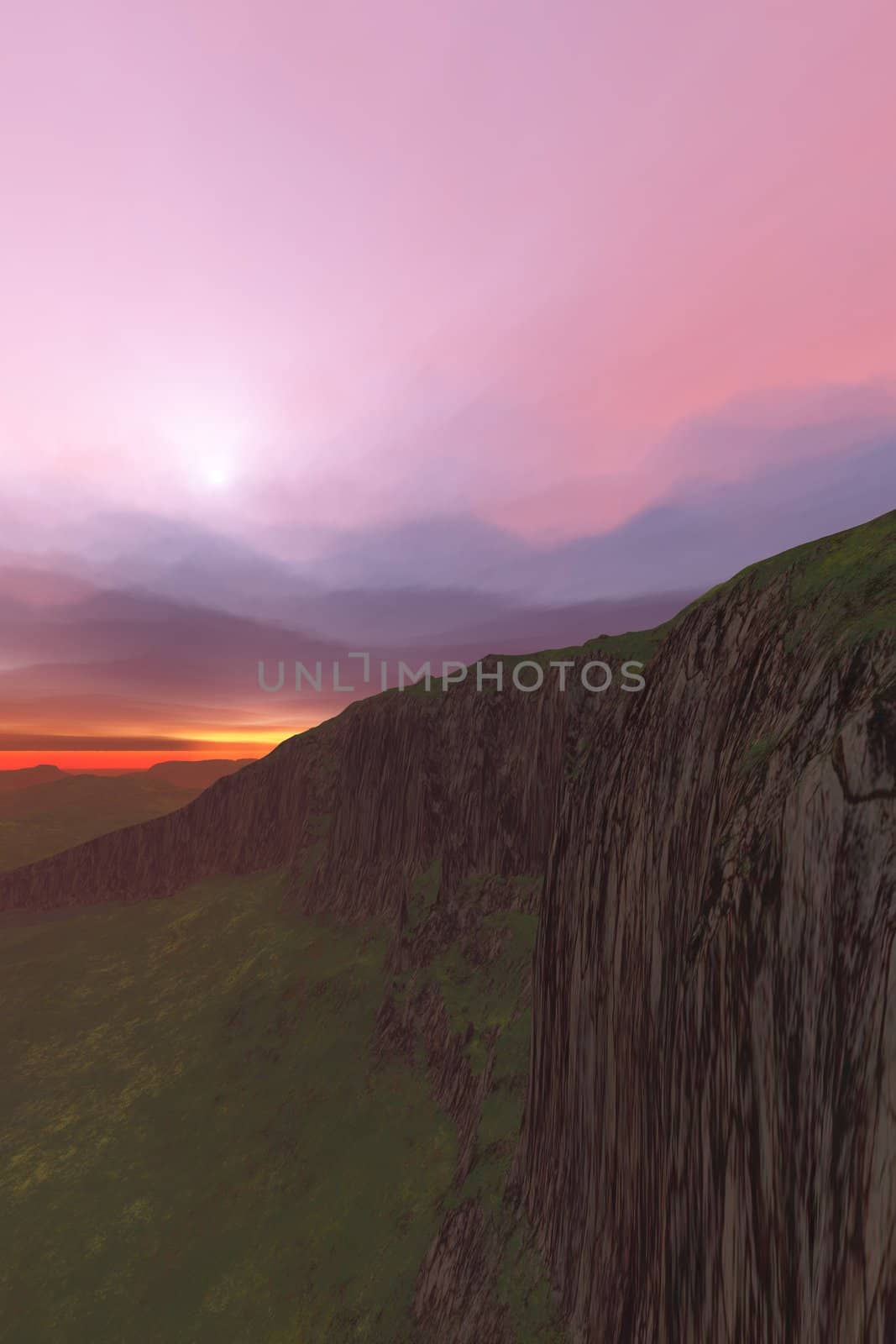 The beautiful Earth at sunset.