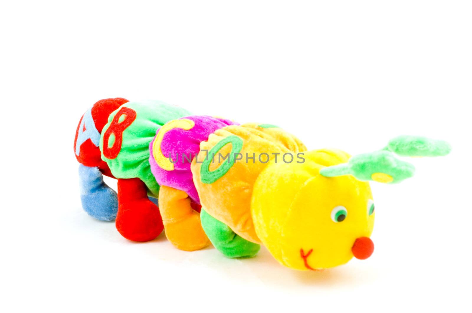 kids caterpillar toy with abcd (focus on the A) by ladyminnie