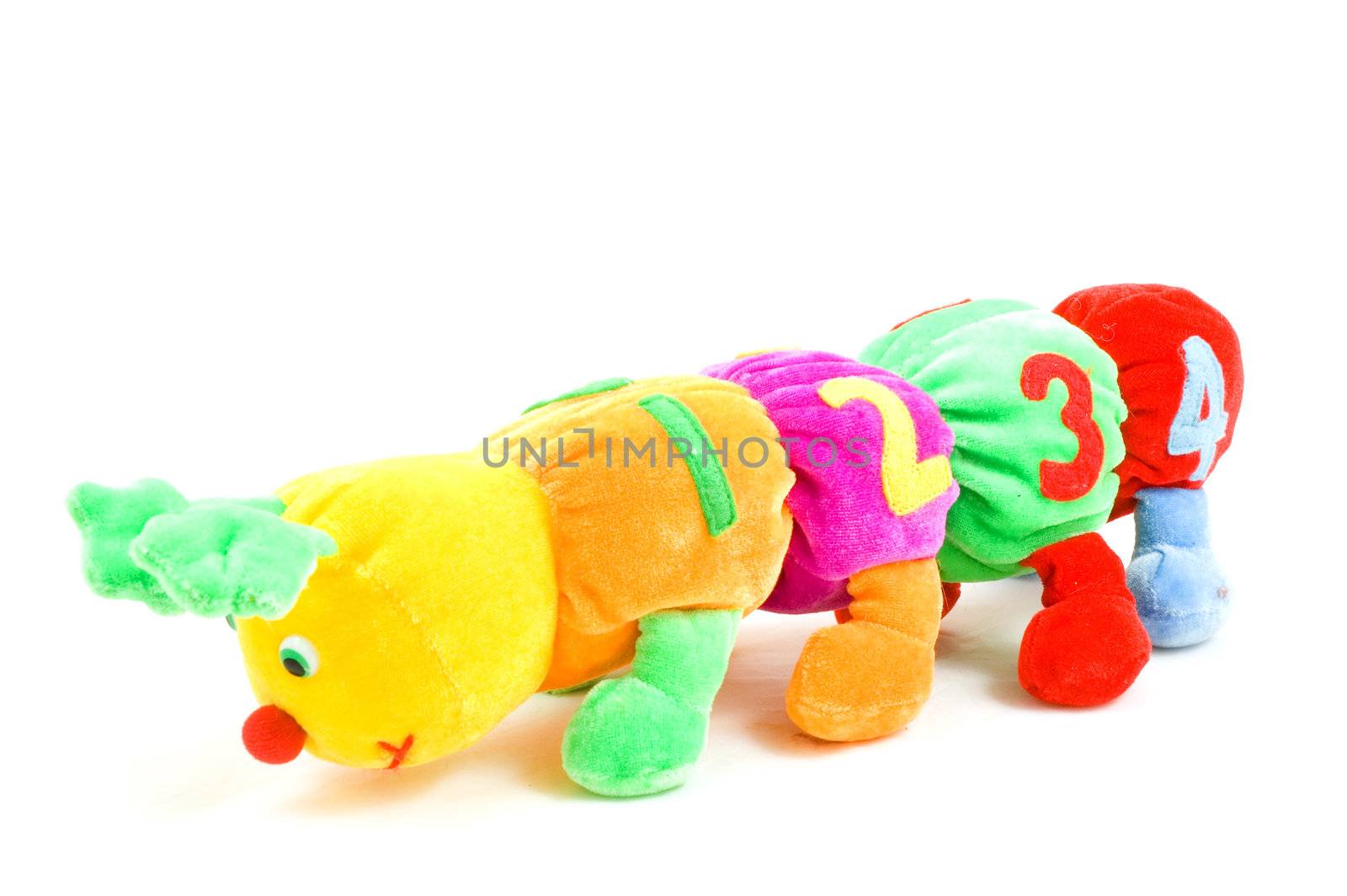 kids caterpillar toy with 1234 (focus on the 4) by ladyminnie