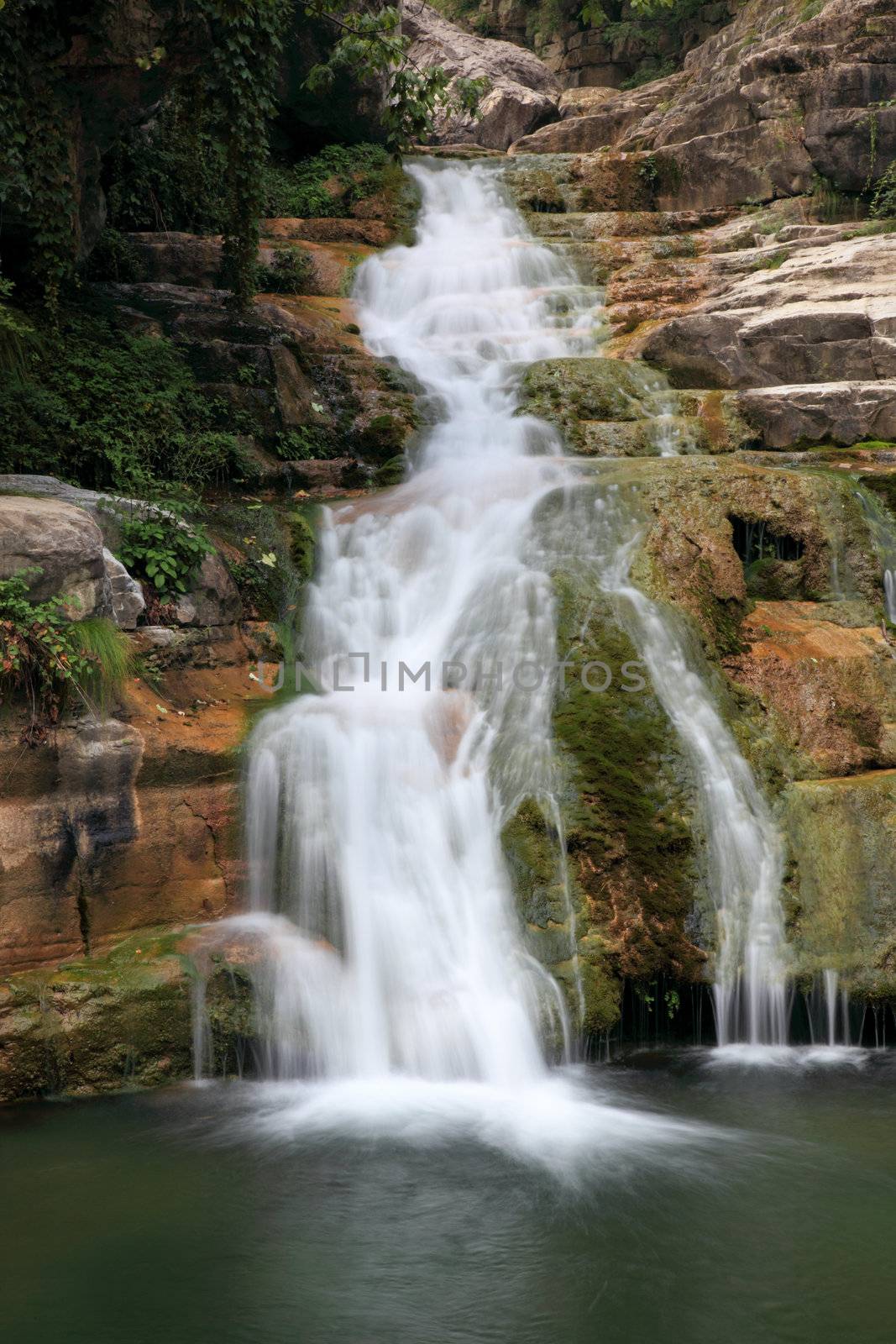 Water falls and cascades of Yun-Tai Mountain China by gary718