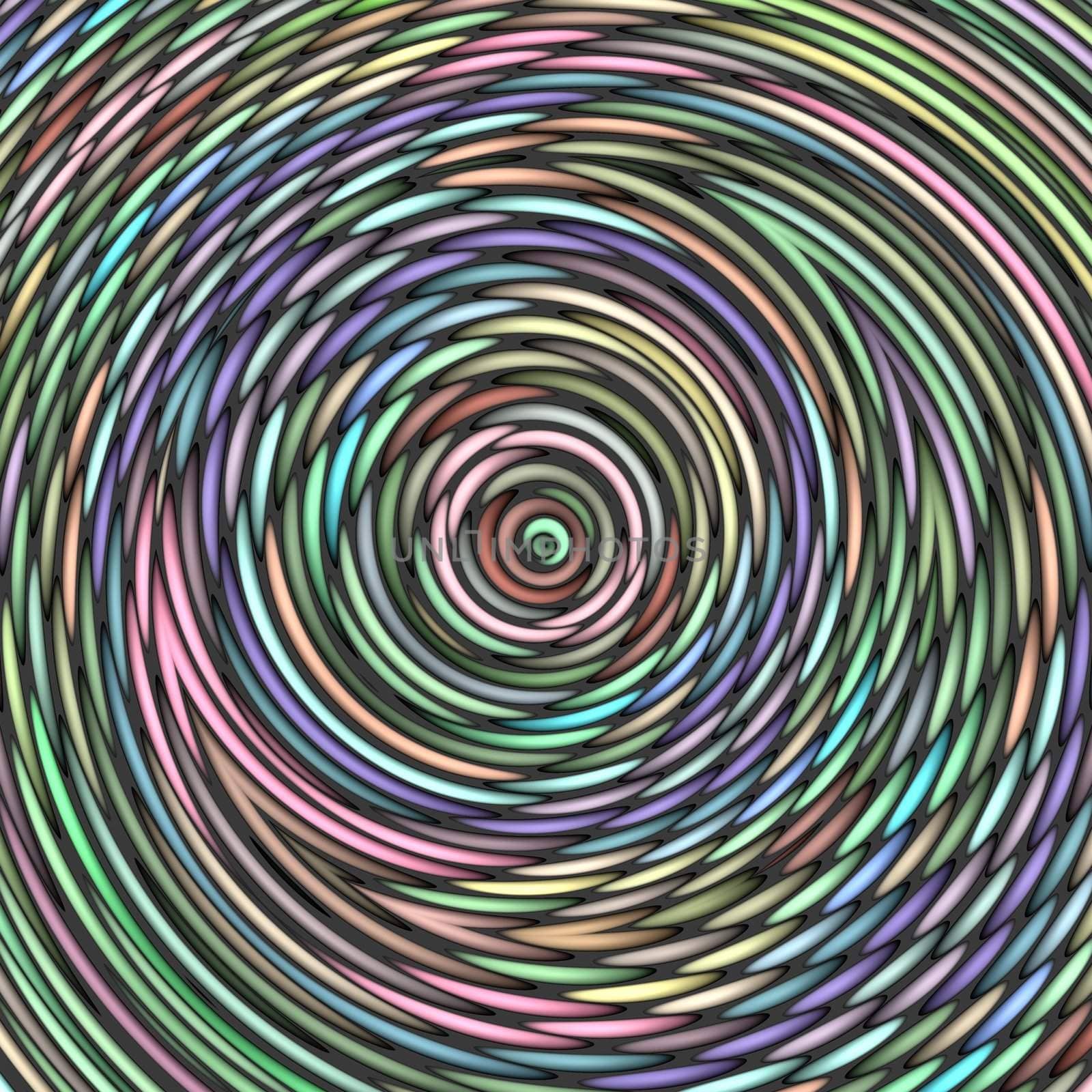 abstract texture of concentric rings in various colors