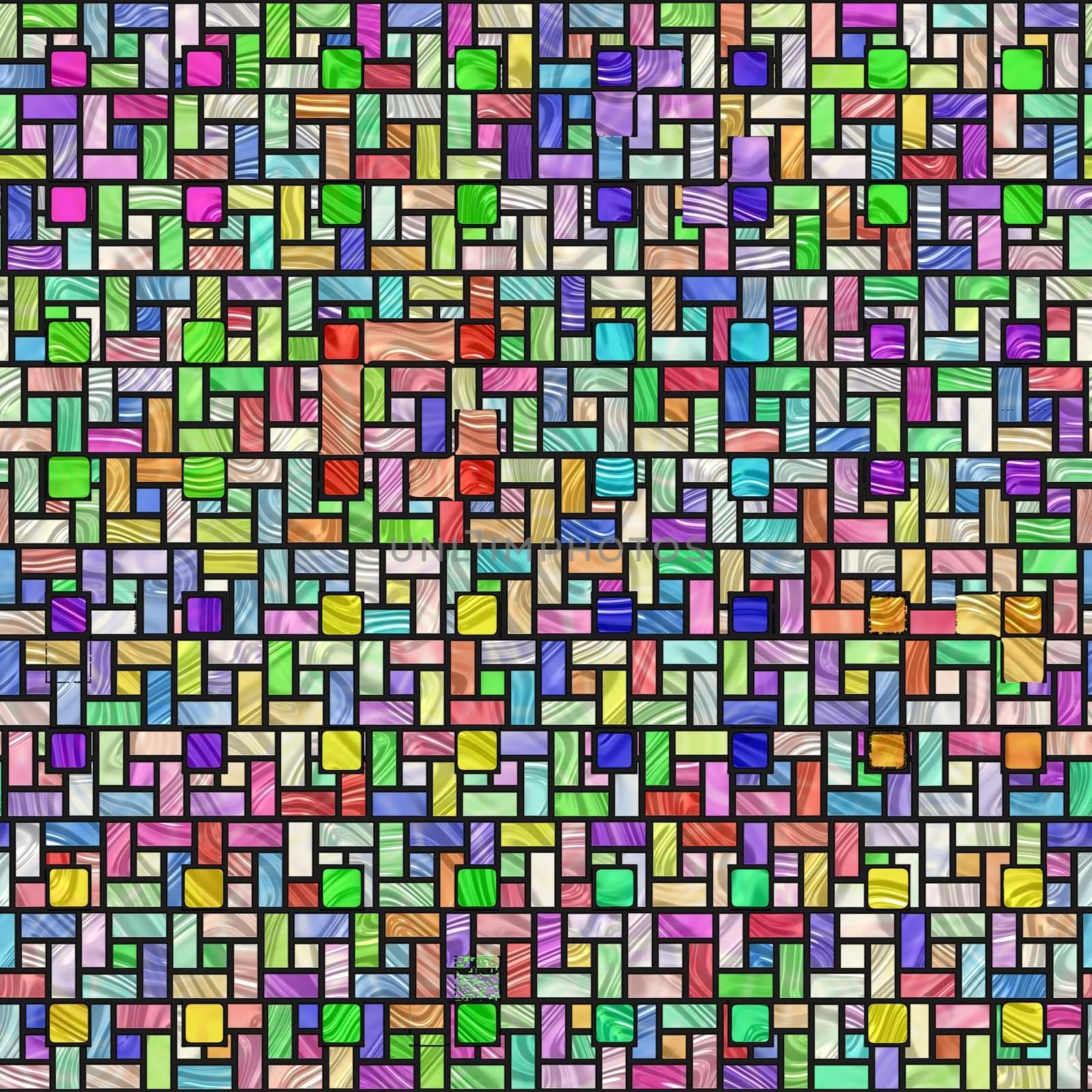 colorful stained glass pattern by weknow
