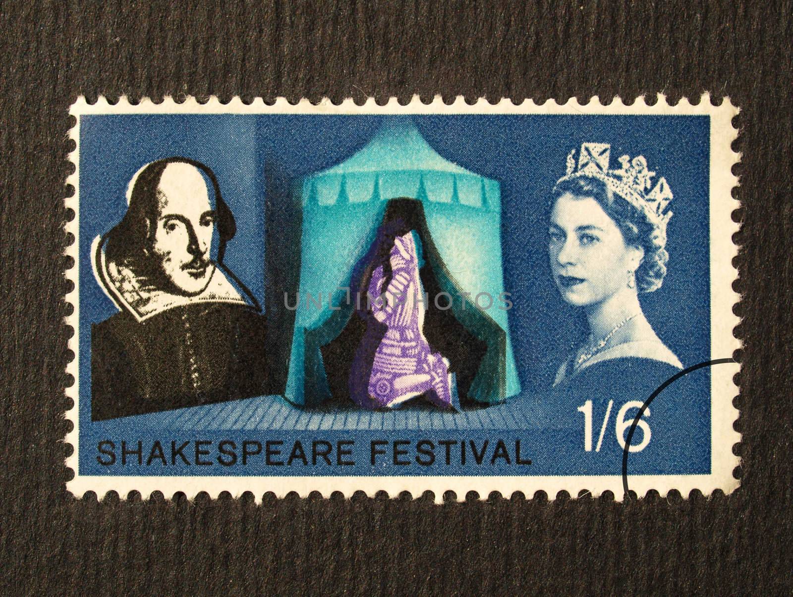 UK 1964 - Shakespeare Festival Stamp, United Kingdom, 1964