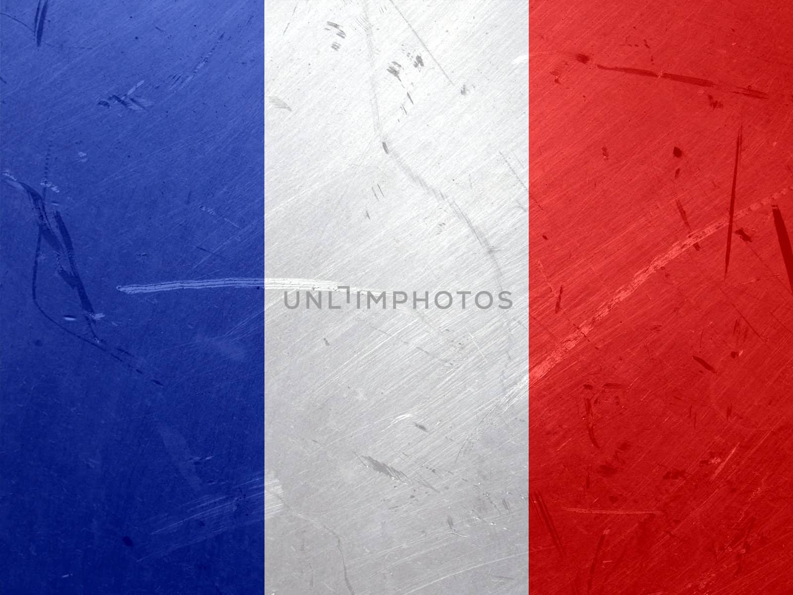 Grunge illustration of the flag of France